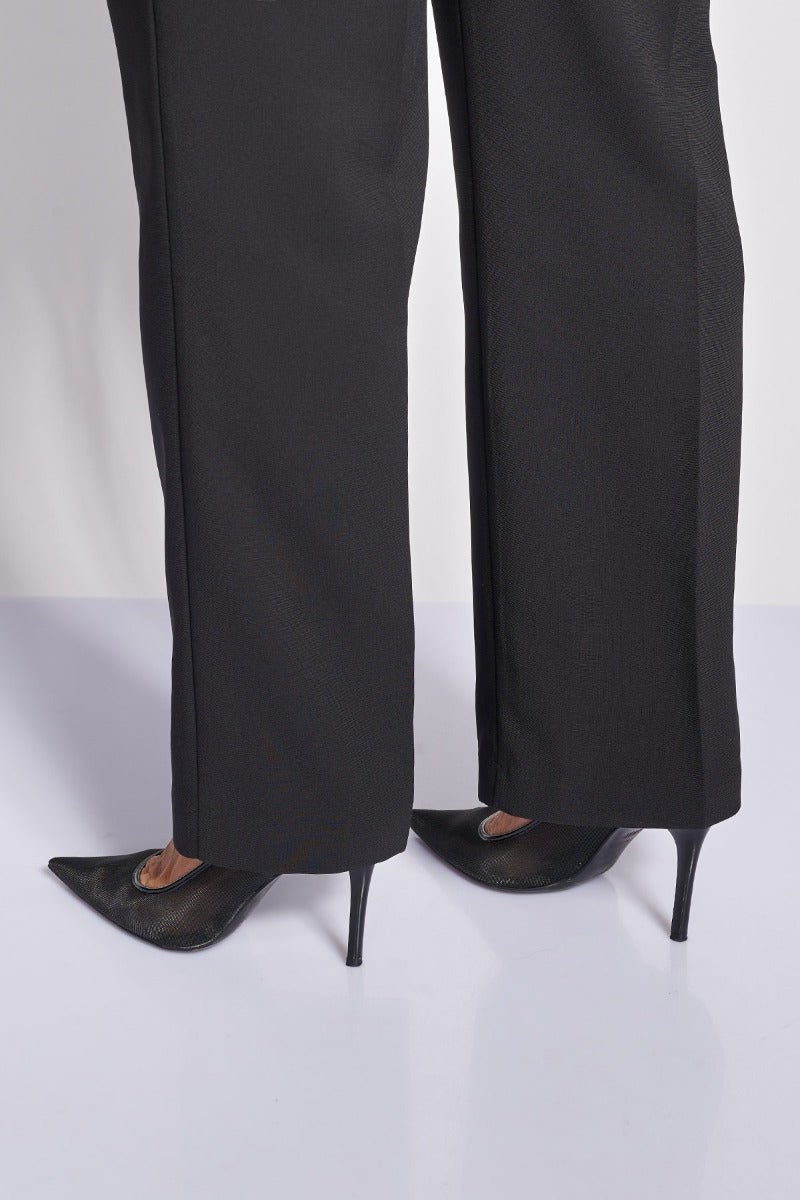 Παντελόνι κρεπ tailored - Μαύρο
