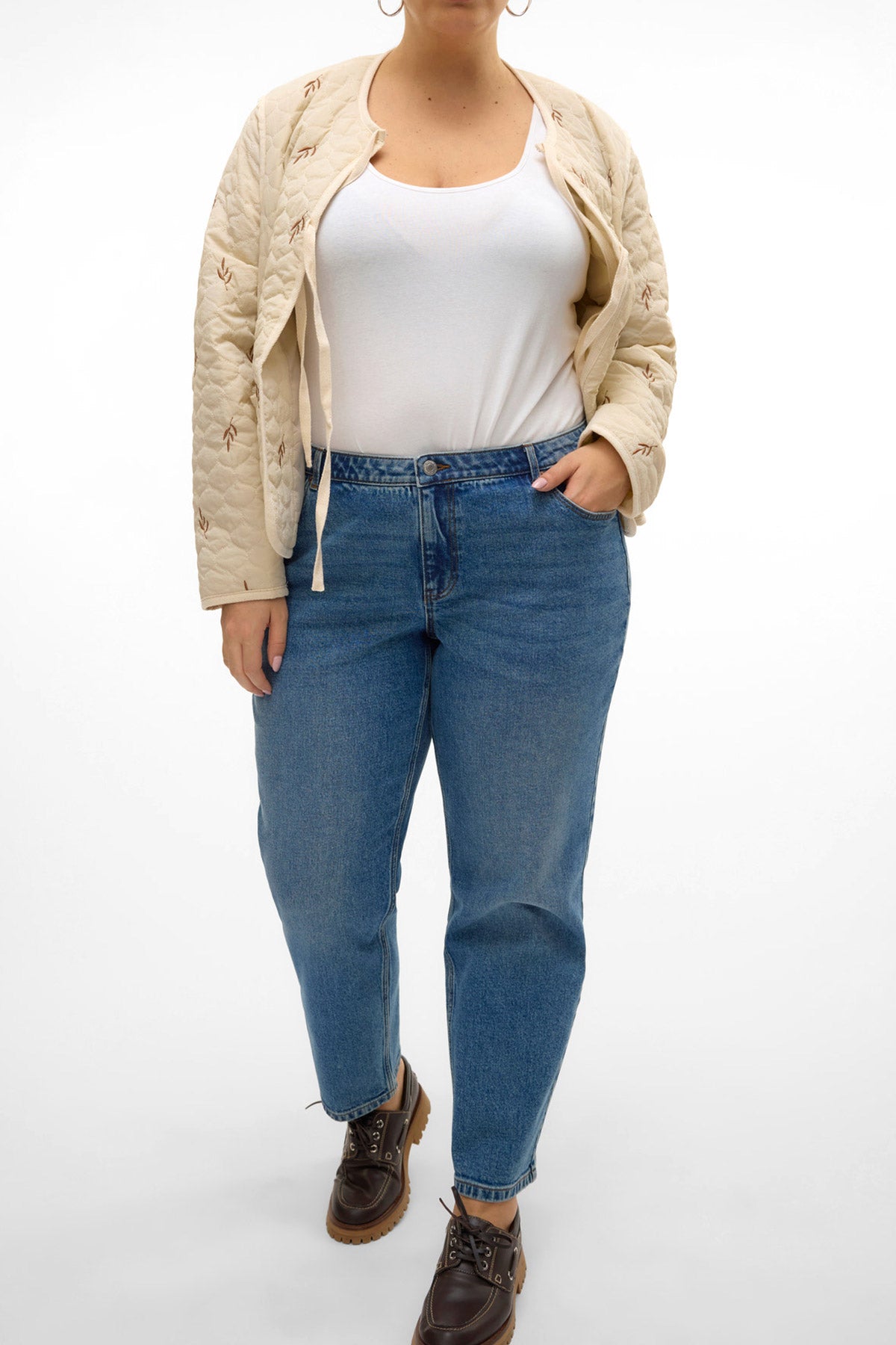 Τζιν παντελόνι straight fit VERO MODA - Μπλε