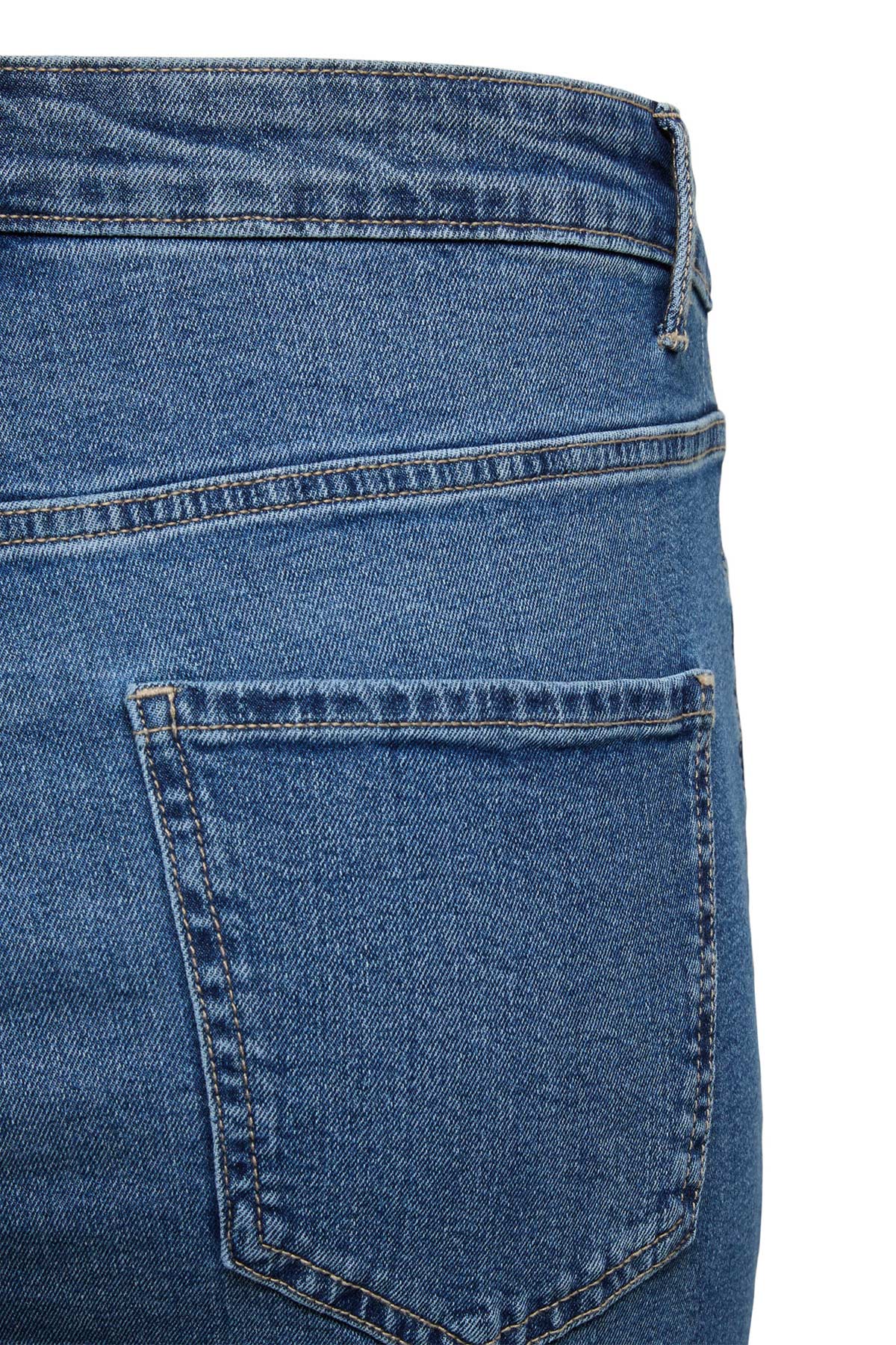 Ψηλόμεσο Τζιν Παντελόνι σε Wide-Leg Γραμμή VERO MODA - Μπλε