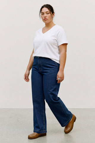 Wide-leg τζιν με πλαϊνές τσέπες VERO MODA - Μπλε