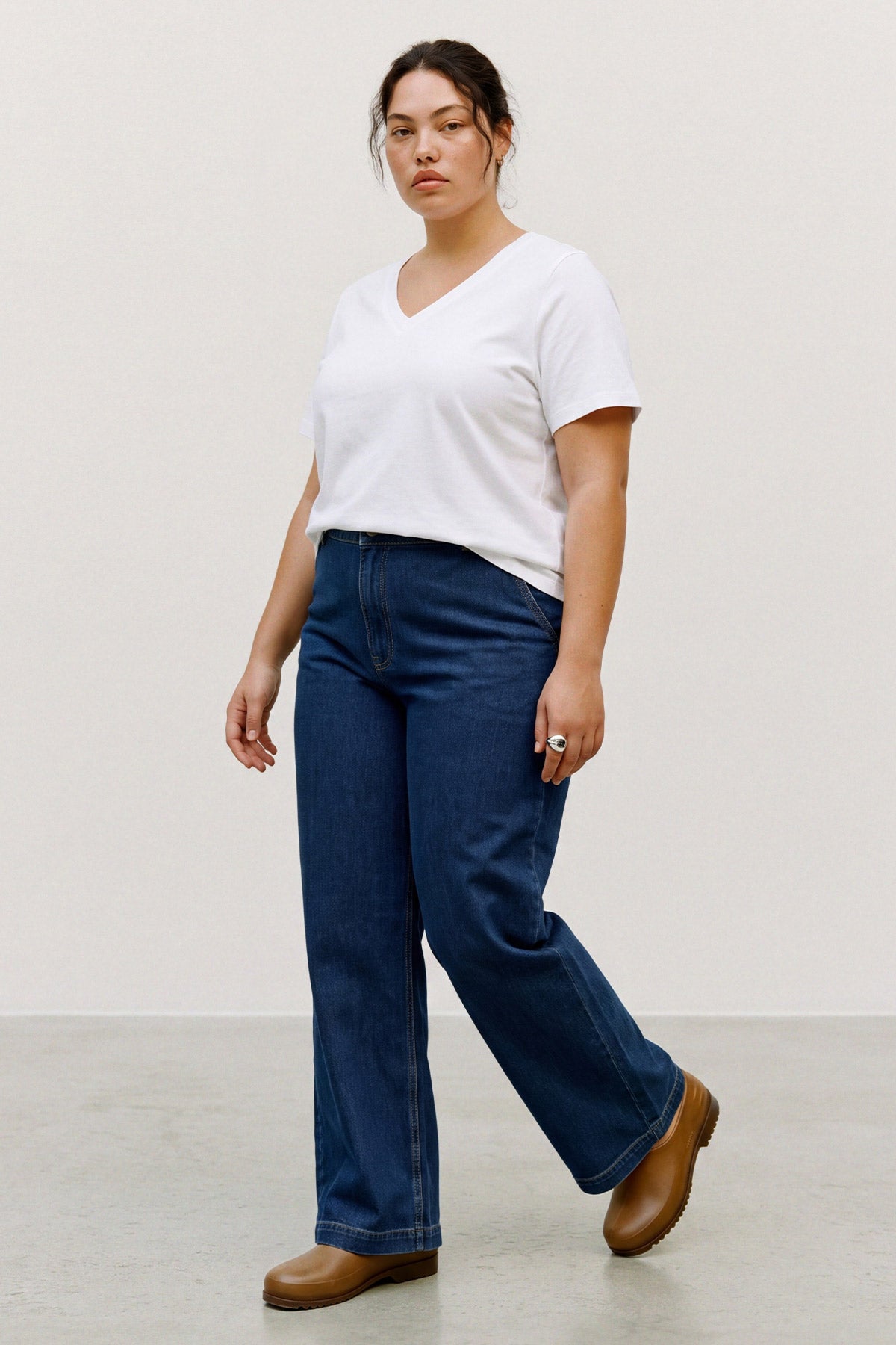 Wide-leg τζιν με πλαϊνές τσέπες VERO MODA - Μπλε