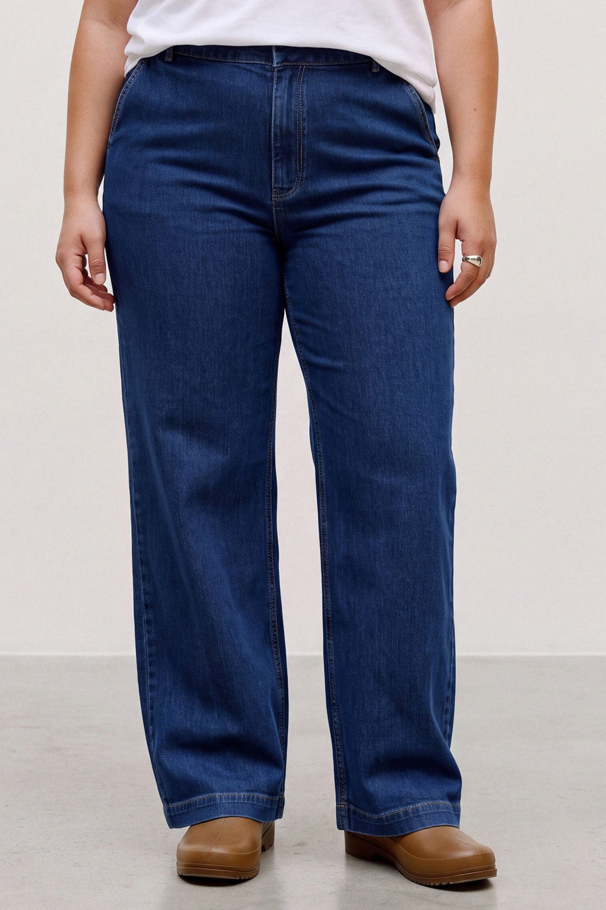 Wide-leg τζιν με πλαϊνές τσέπες VERO MODA - Μπλε