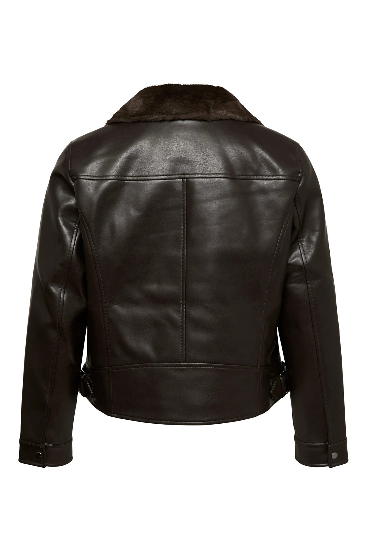 Τζάκετ δερματίνης τύπου biker VERO MODA - Καφέ