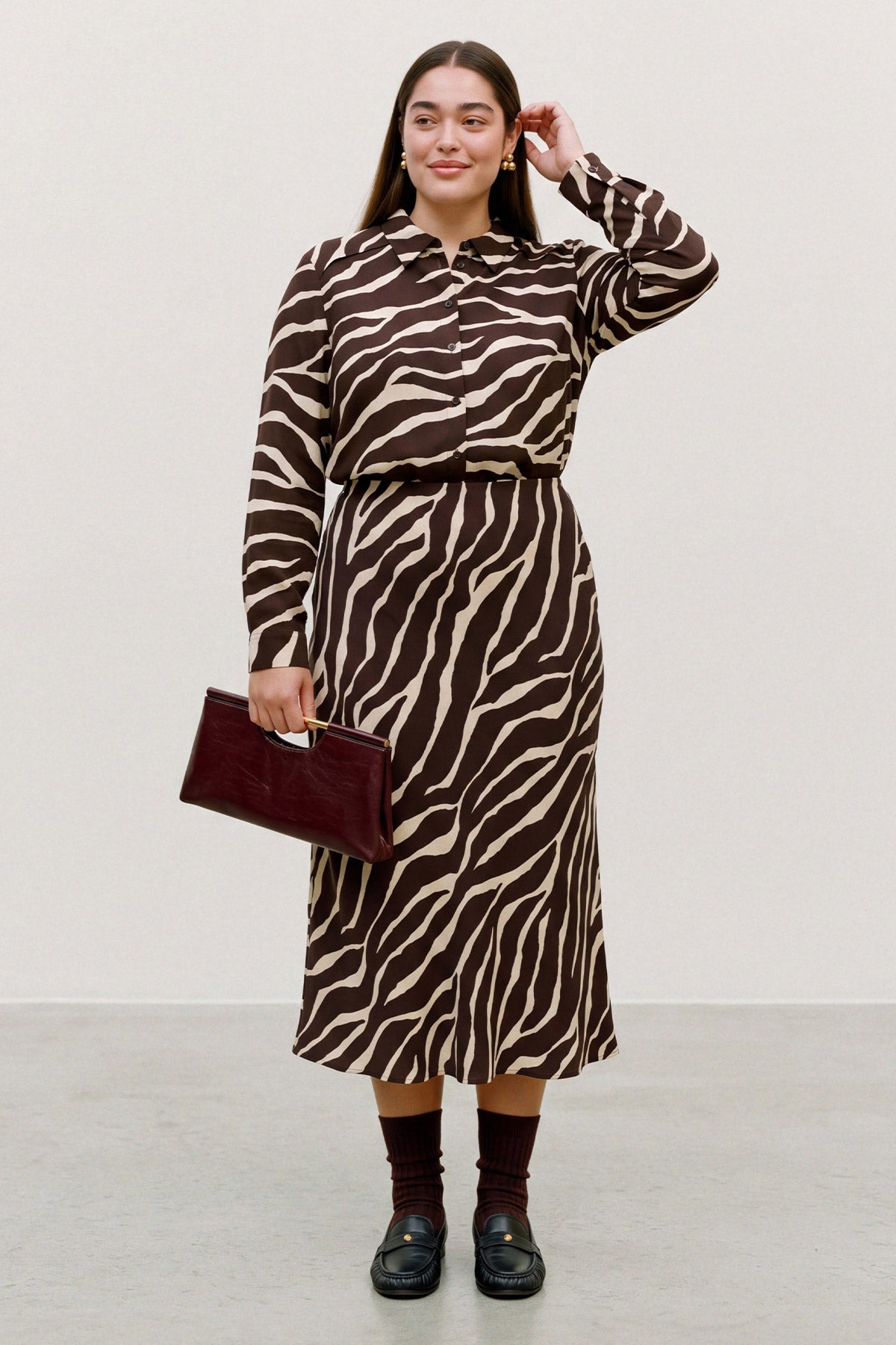 Animal Print Πουκάμισο VERO MODA - Καφέ