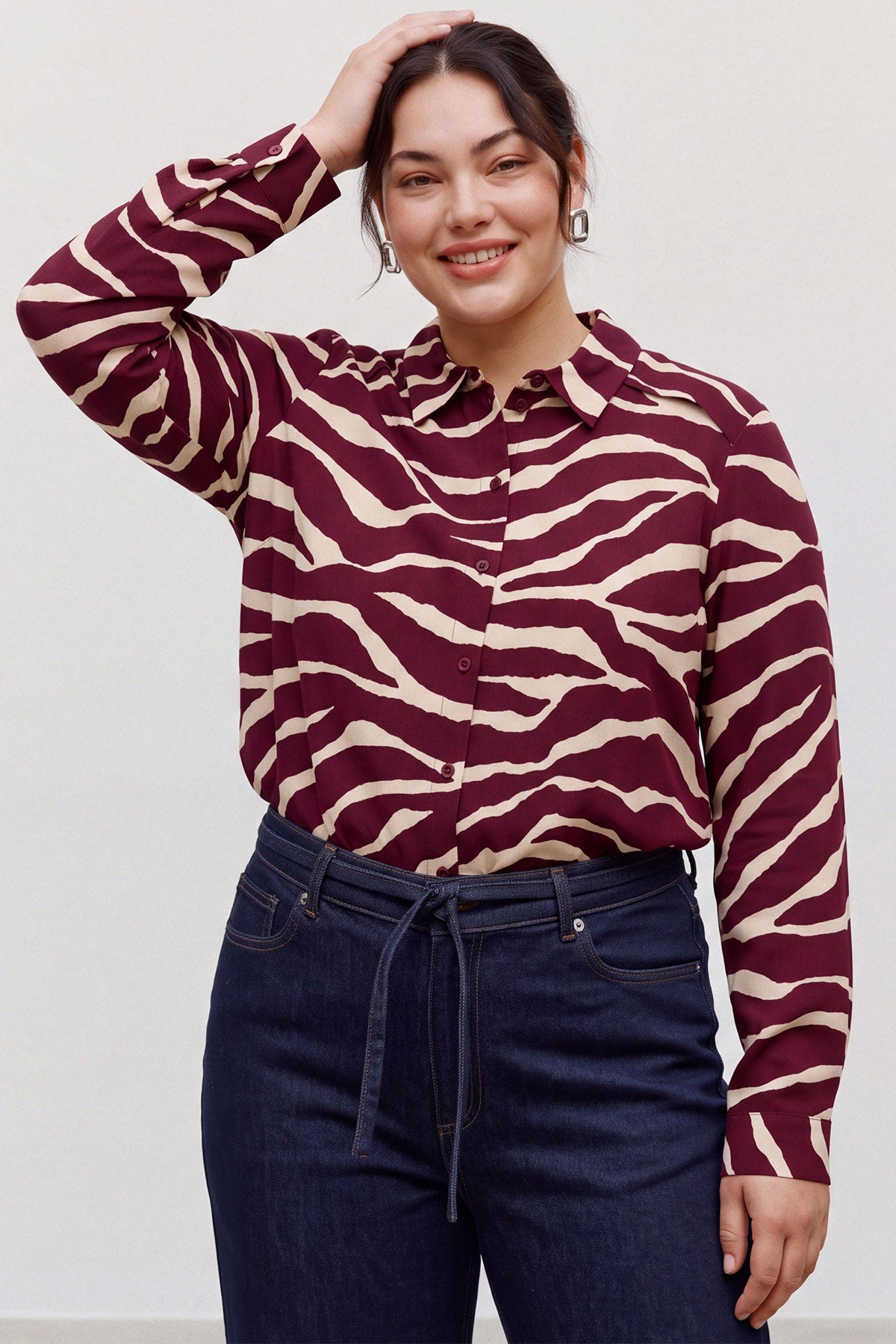Animal Print Πουκάμισο VERO MODA - Μπορντω