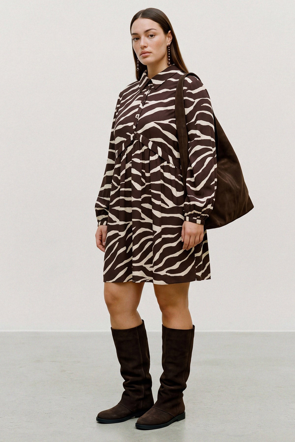 Mini Animal print dress VERO MODA - Brown