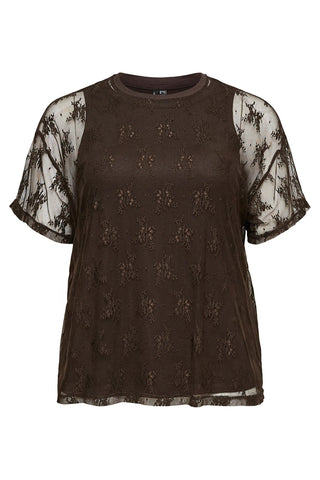 Blouse with lace detail VERO MODA - Brown
