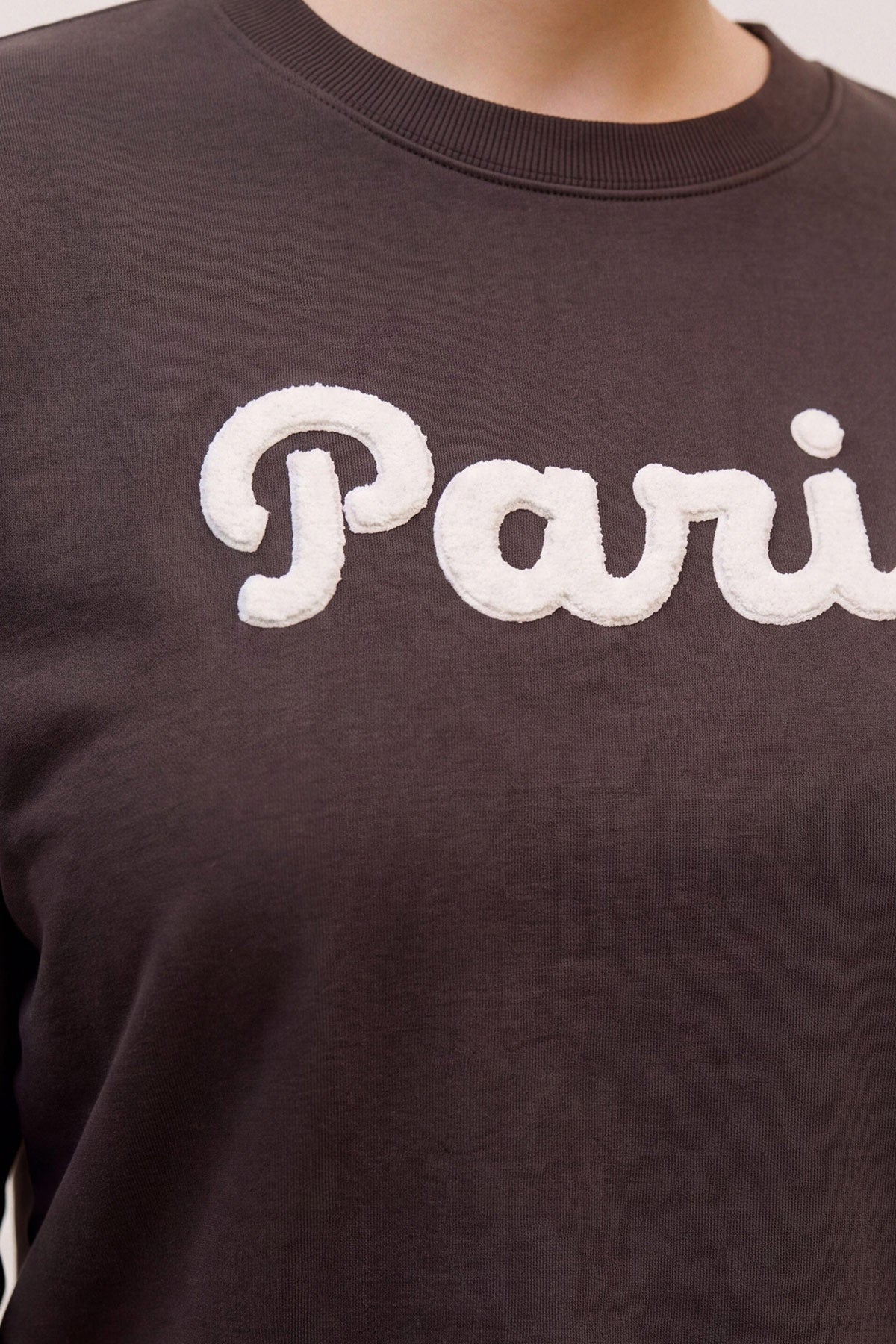 Φούτερ με στάμπα "Paris" VERO MODA - Καφέ