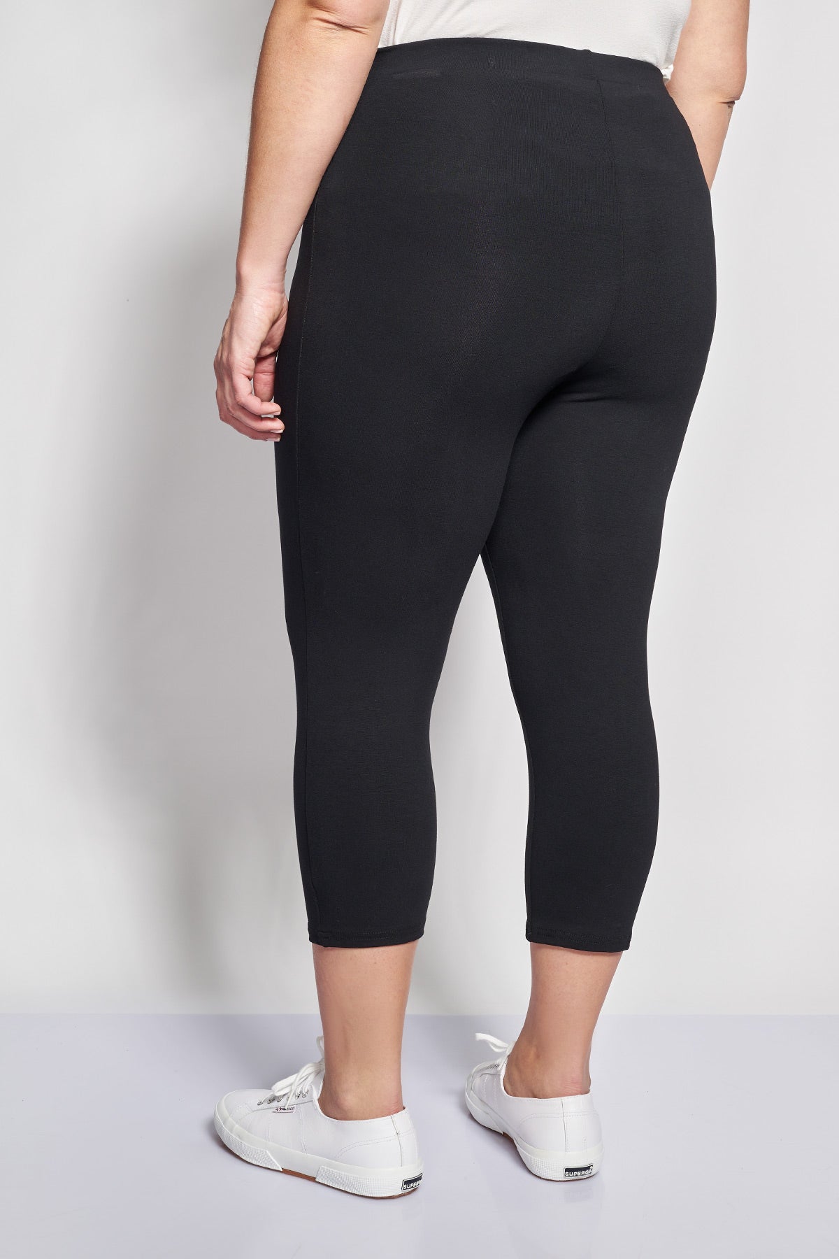 Basic capri leggings in viscose - Black