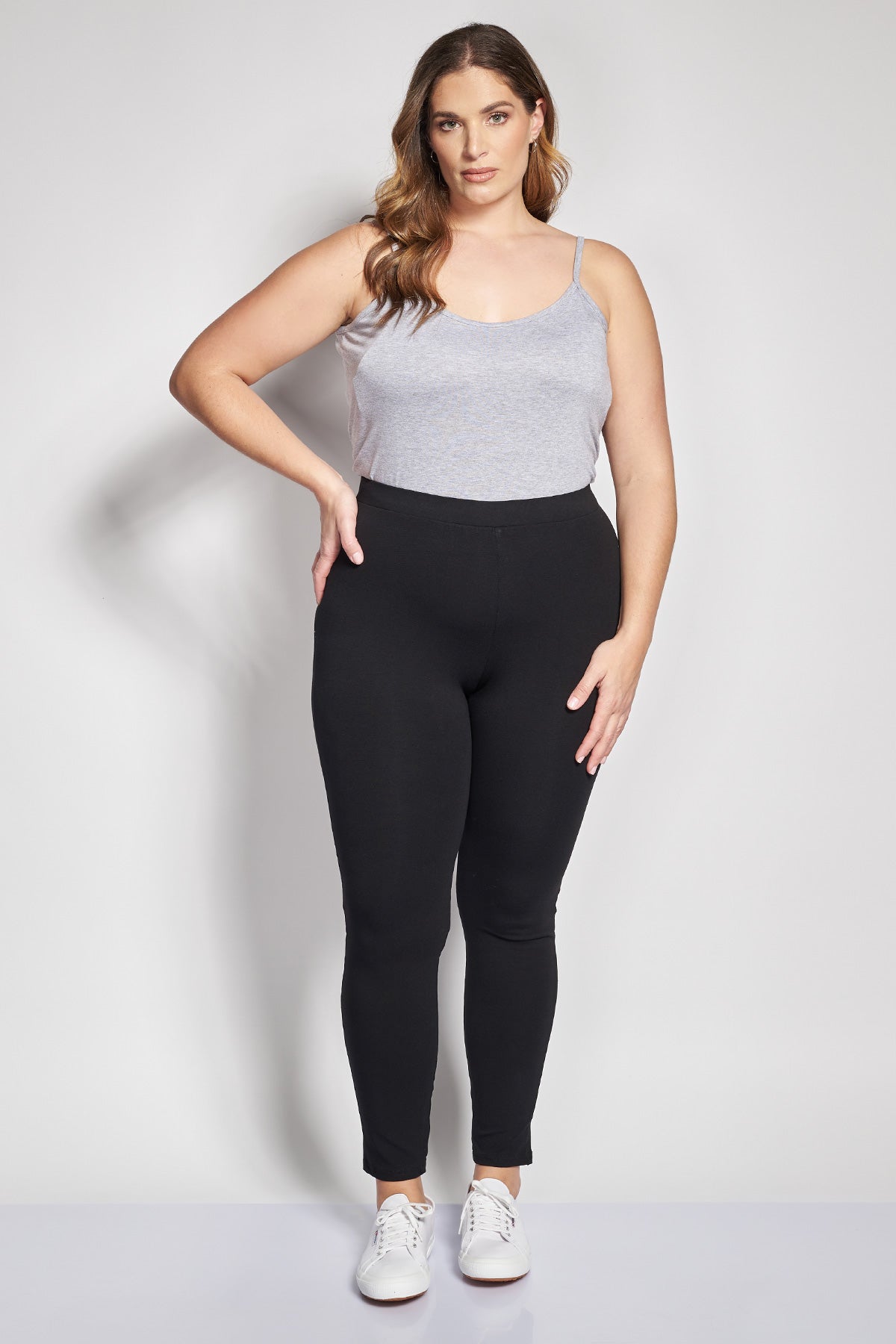 Basic leggings in viscose - Black
