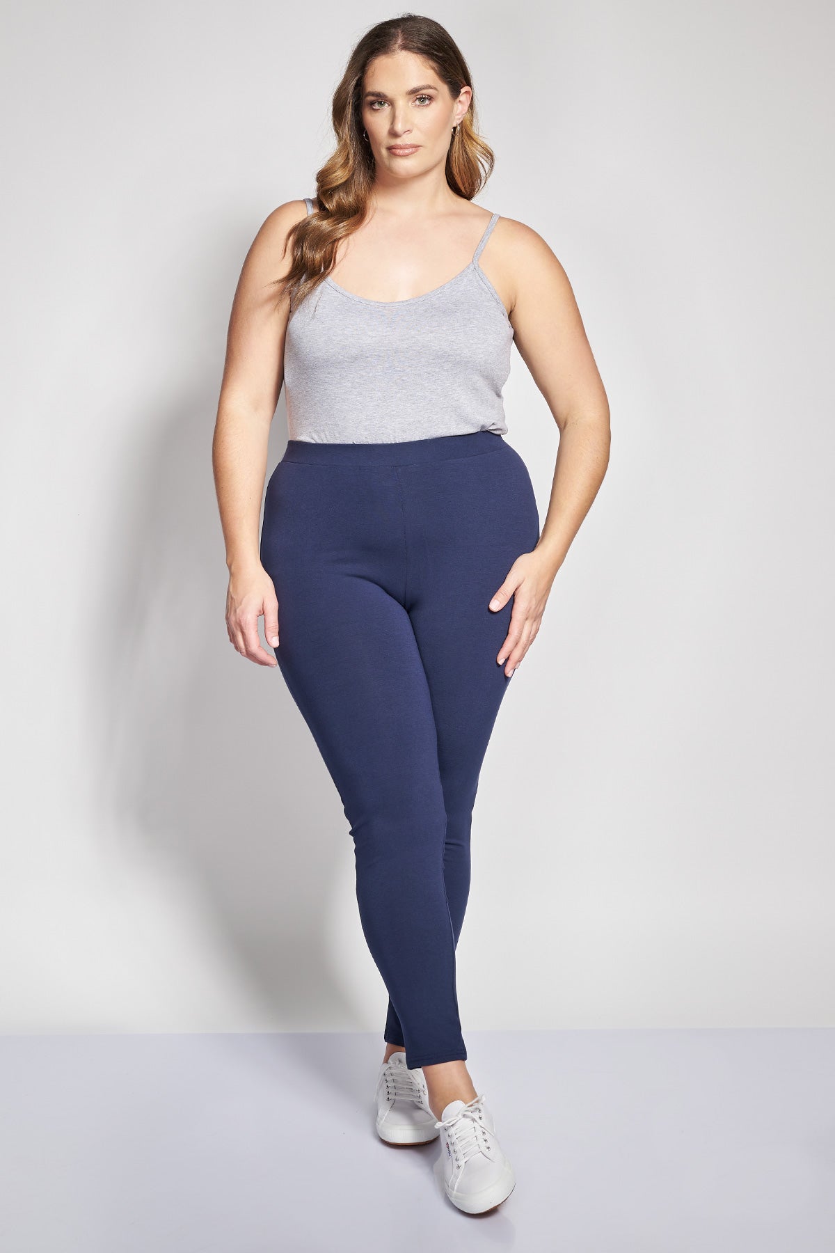 Basic leggings in viscose - Blue