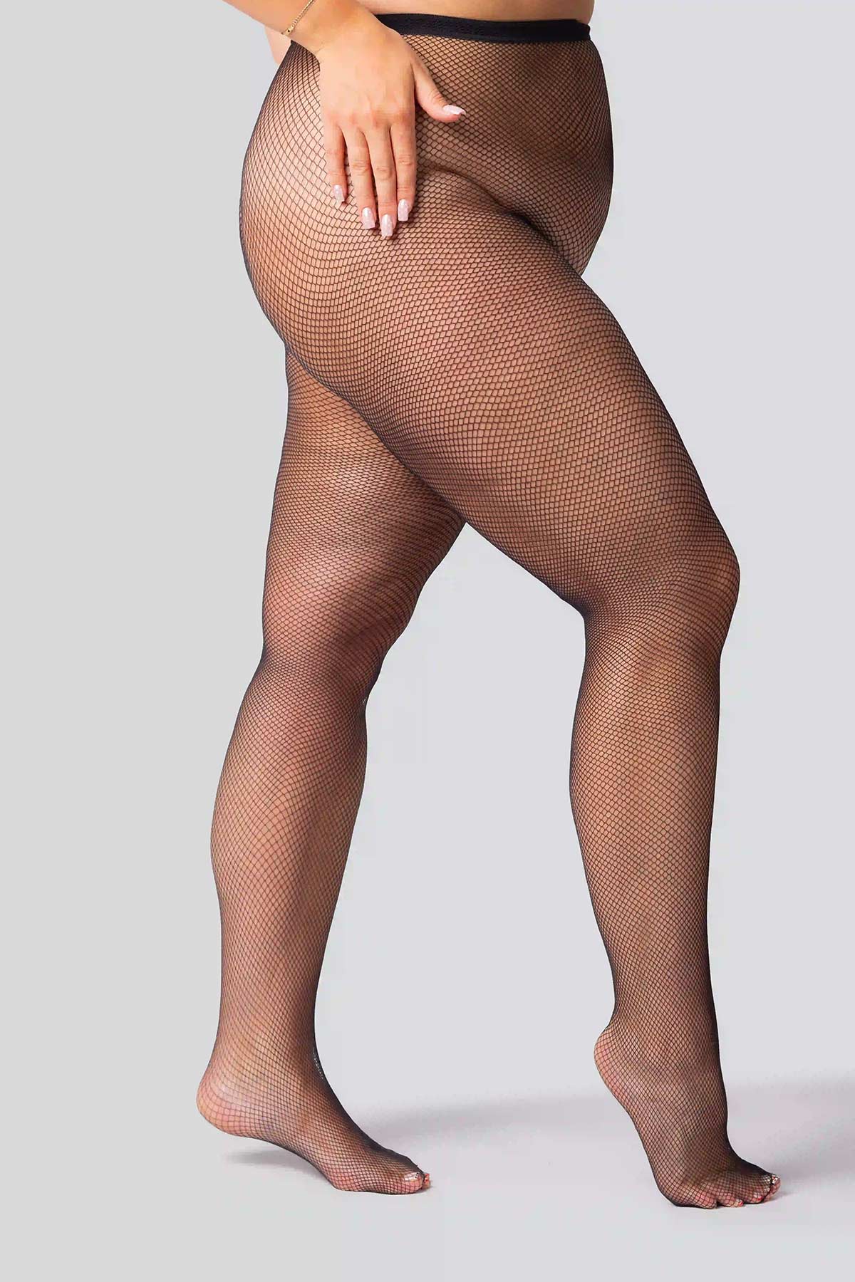 Διχτυωτό καλσόν Queen Size - Μαύρο
