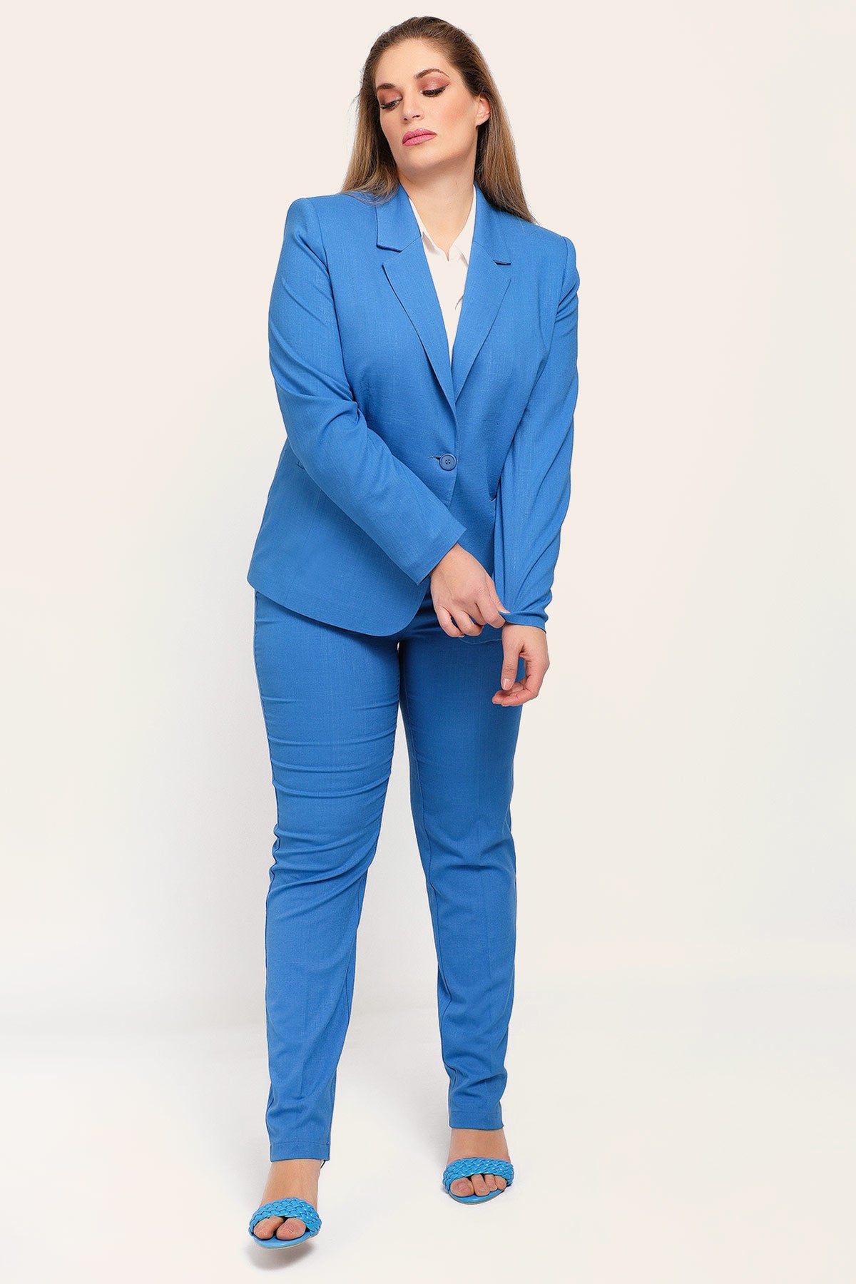 Elastic suit trousers - Royal Blue