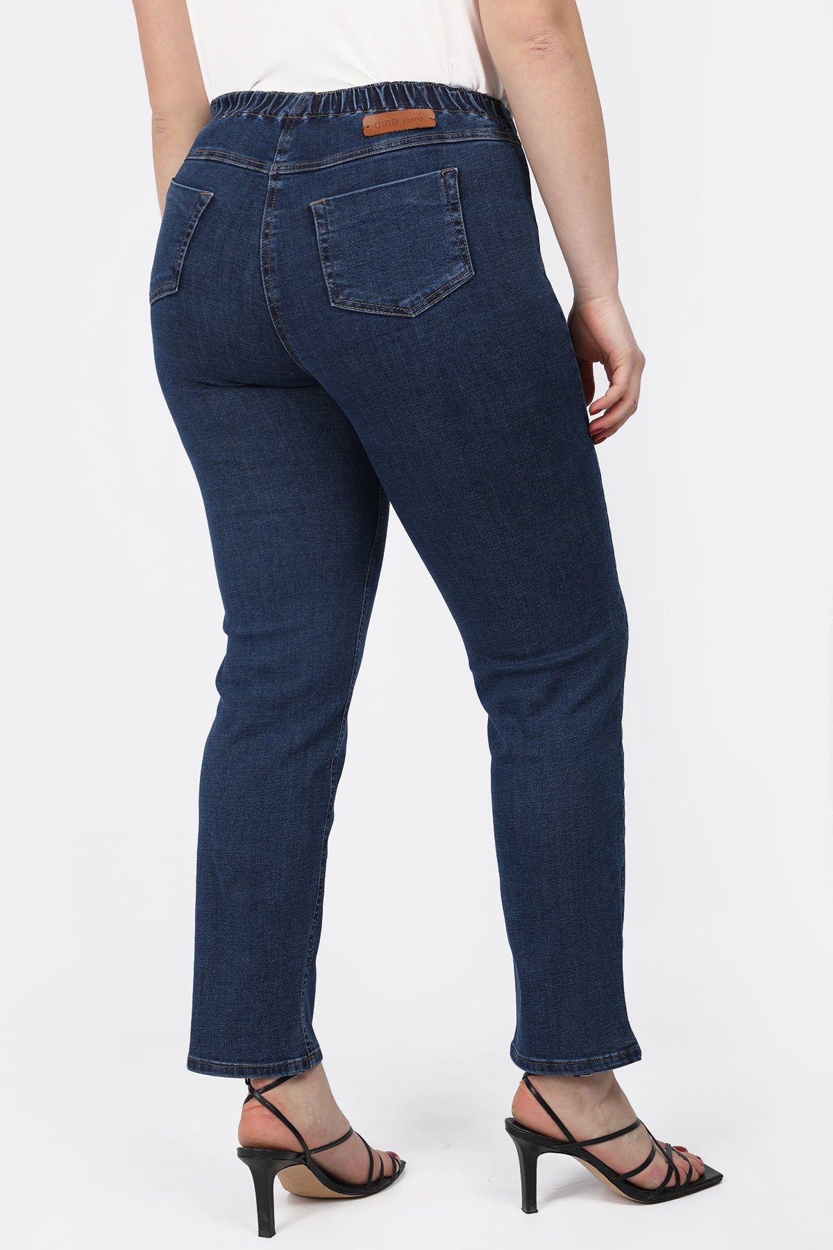 Jeggings denim με ελαστική μέση - Μπλε