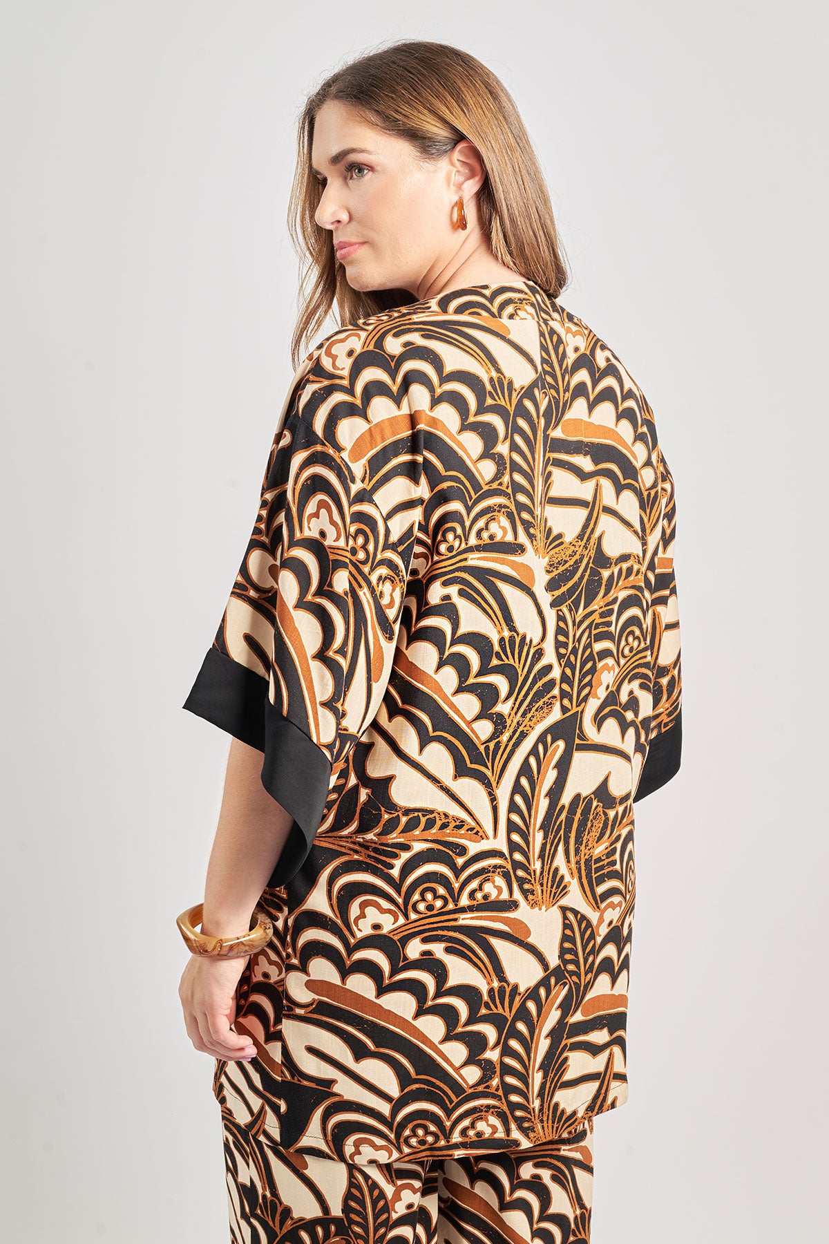 Floral printed kimono - Black