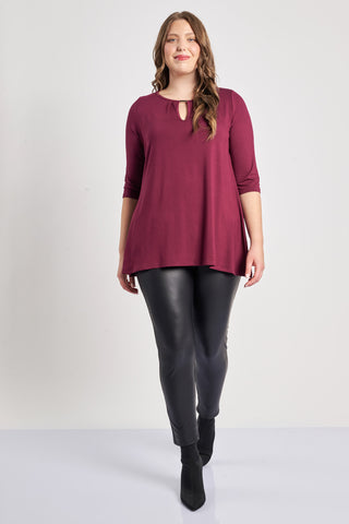 Wet look leather leggings - Black