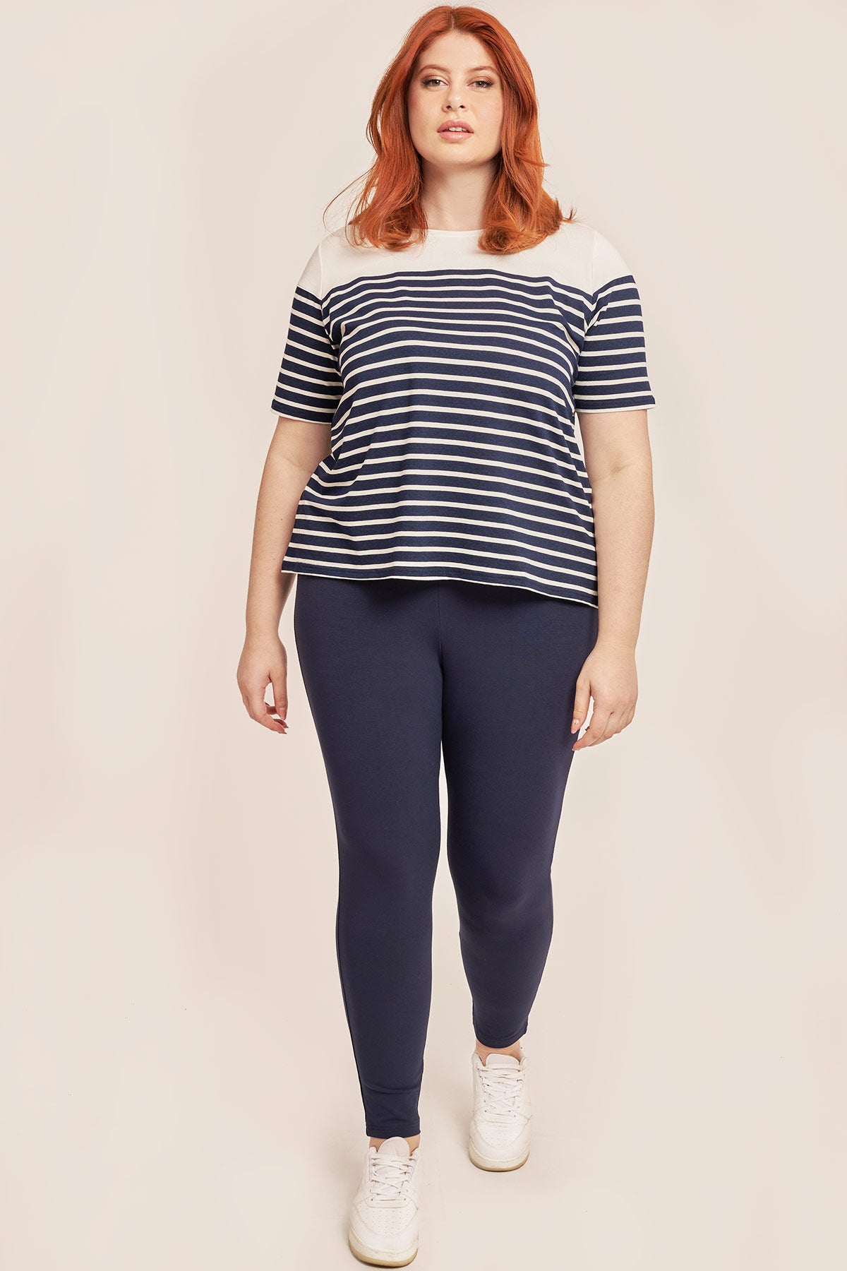 Αnkle length Basic leggings - Blue