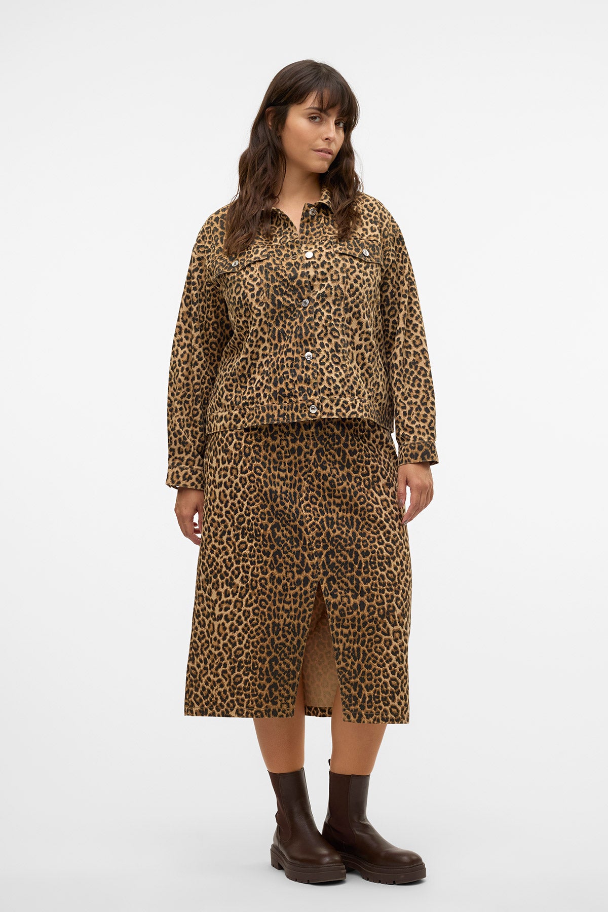 Long skirt in animal print VERO MODA - Brown