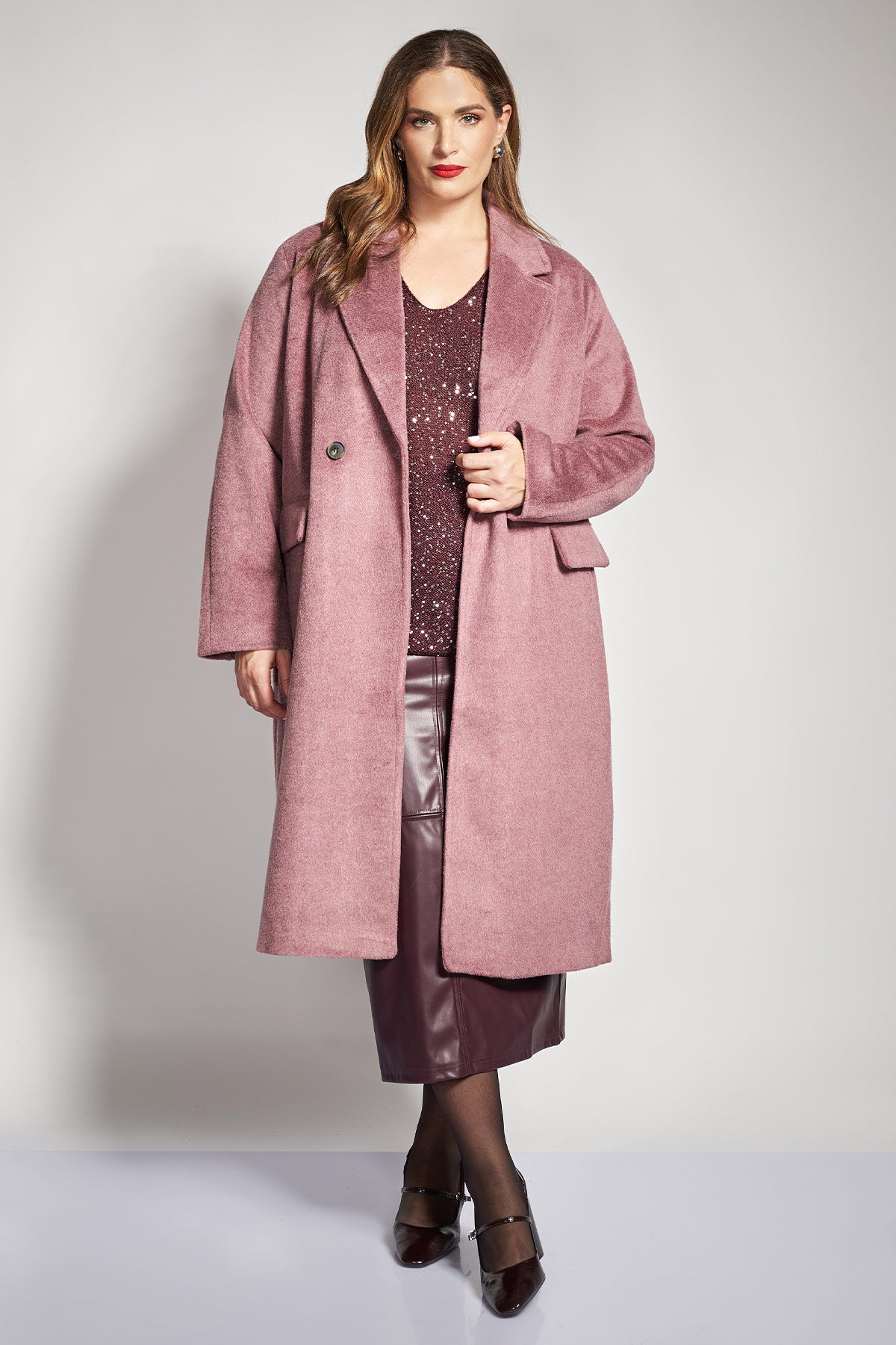 VERO MODA solid color coat - Pink