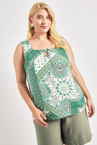 Patchwork print blouse VERO MODA - Green