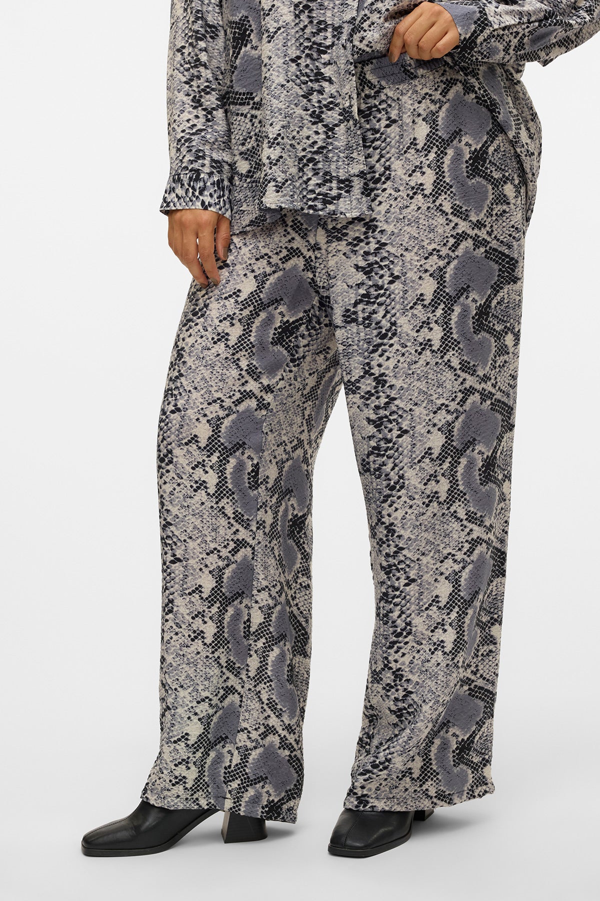 Animal print trousers VERO MODA - Grey
