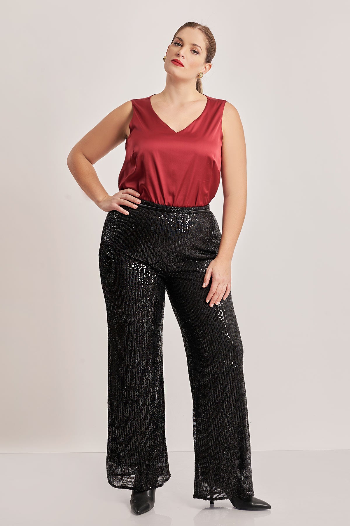 Sequin trousers - Black