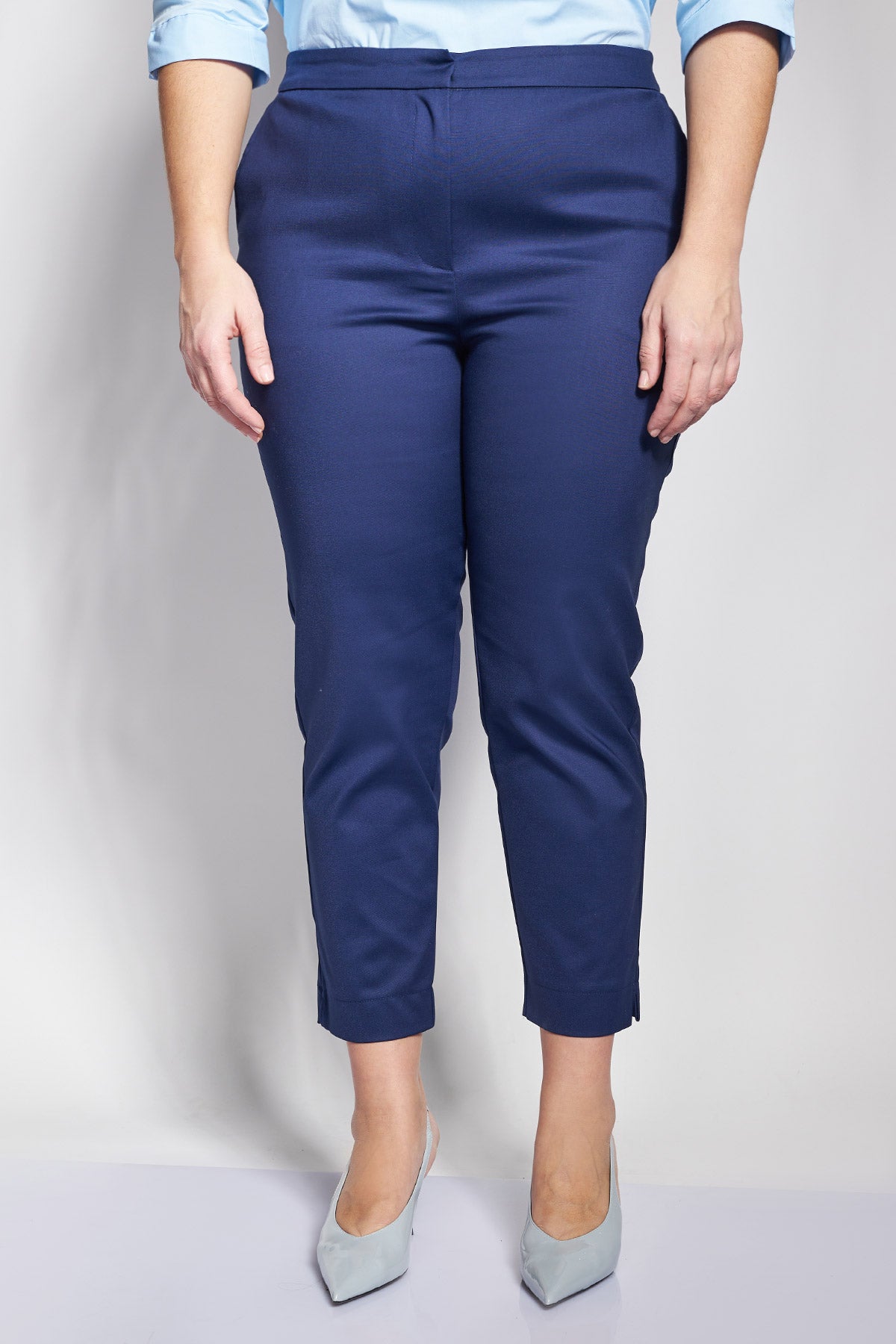 Straight-leg chino trousers - Blue