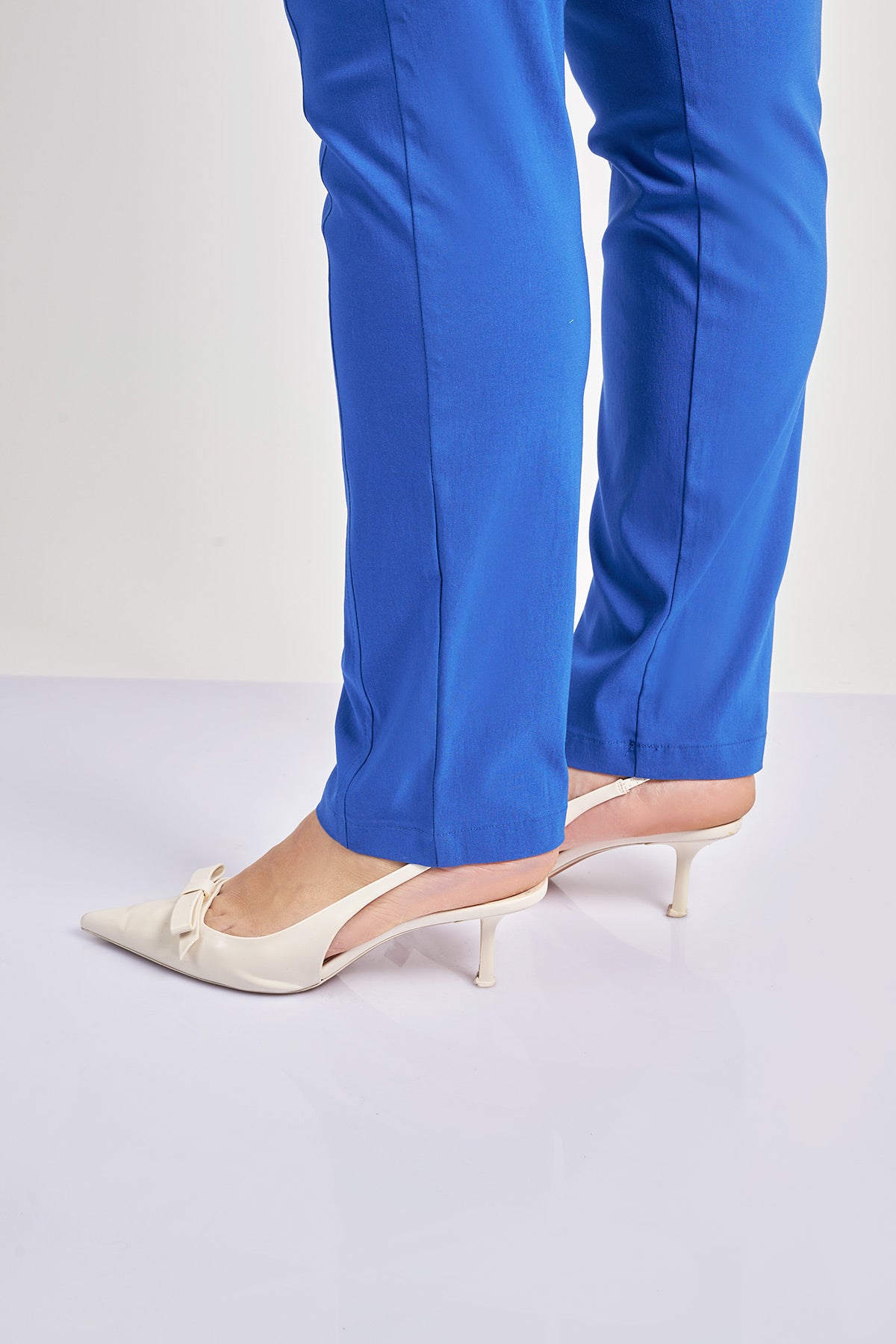 Cigarette line trousers with zippers - Royal Blue