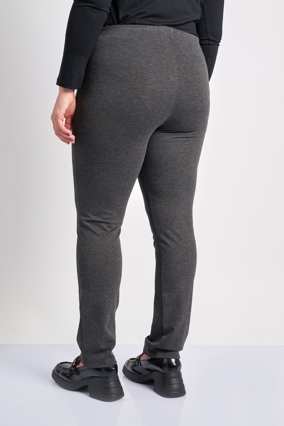 Cigarette trousers with zippers - Grey