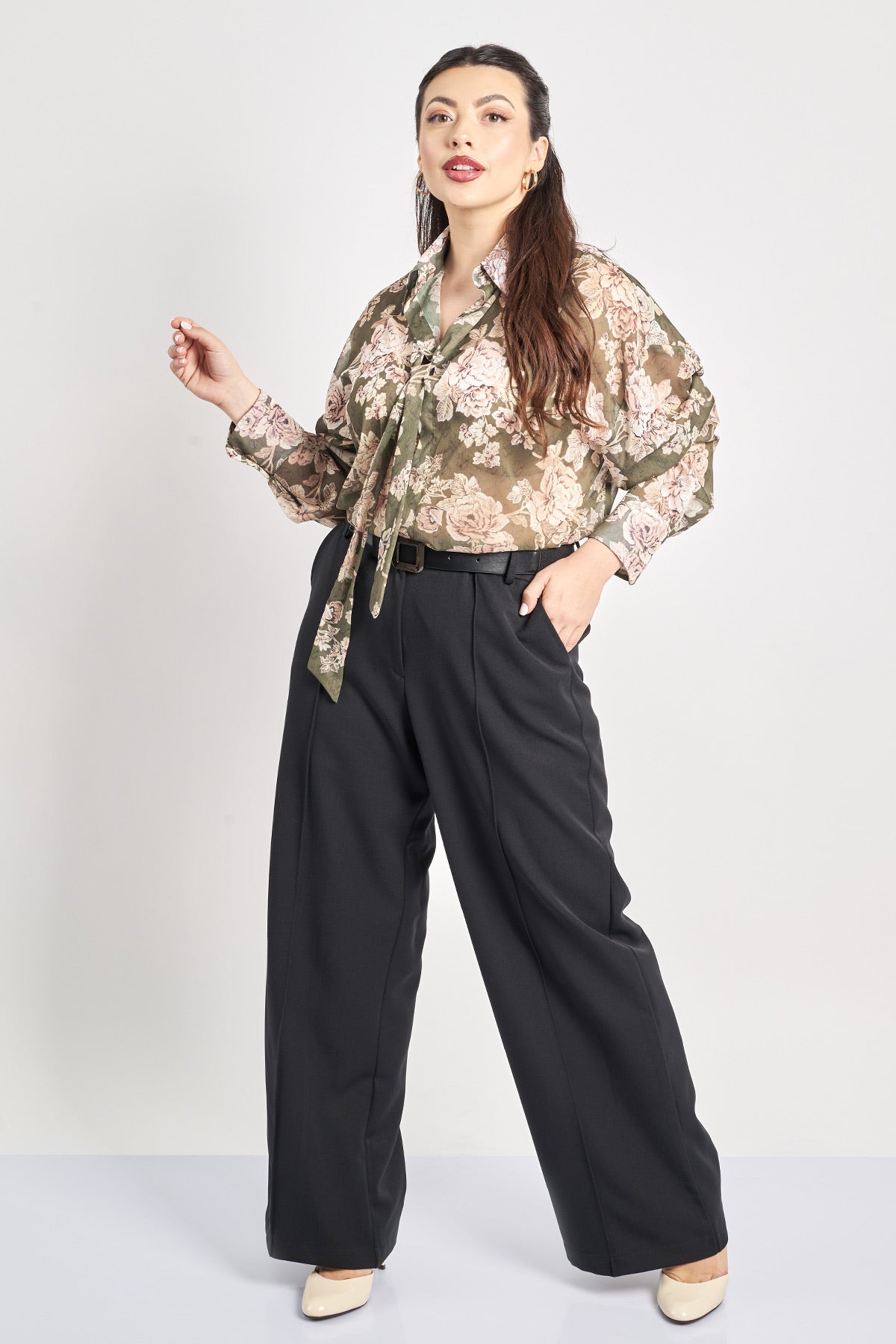 Tailored crepe trousers - Black