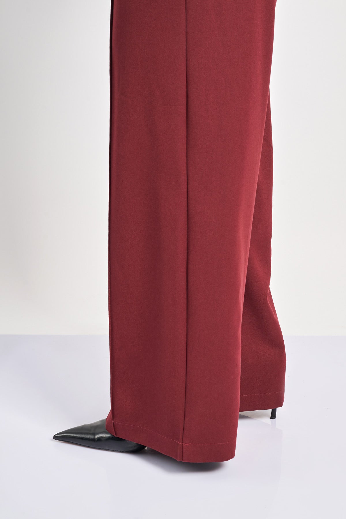 Tailored crepe trousers - Bordeaux