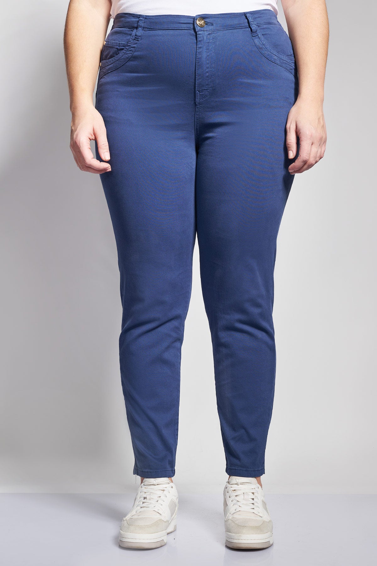 Slim fit five-pocket trousers - Blue