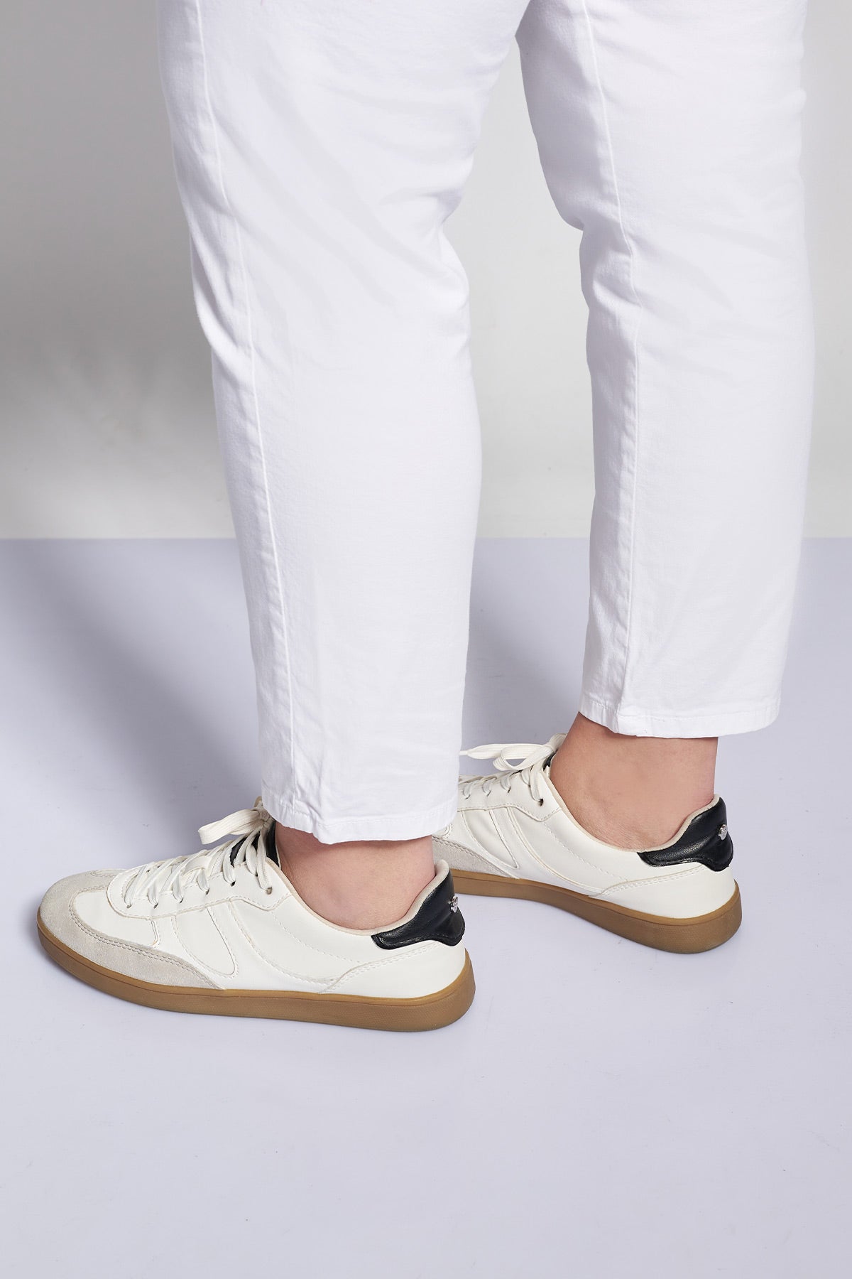 Slim fit five-pocket trousers - White