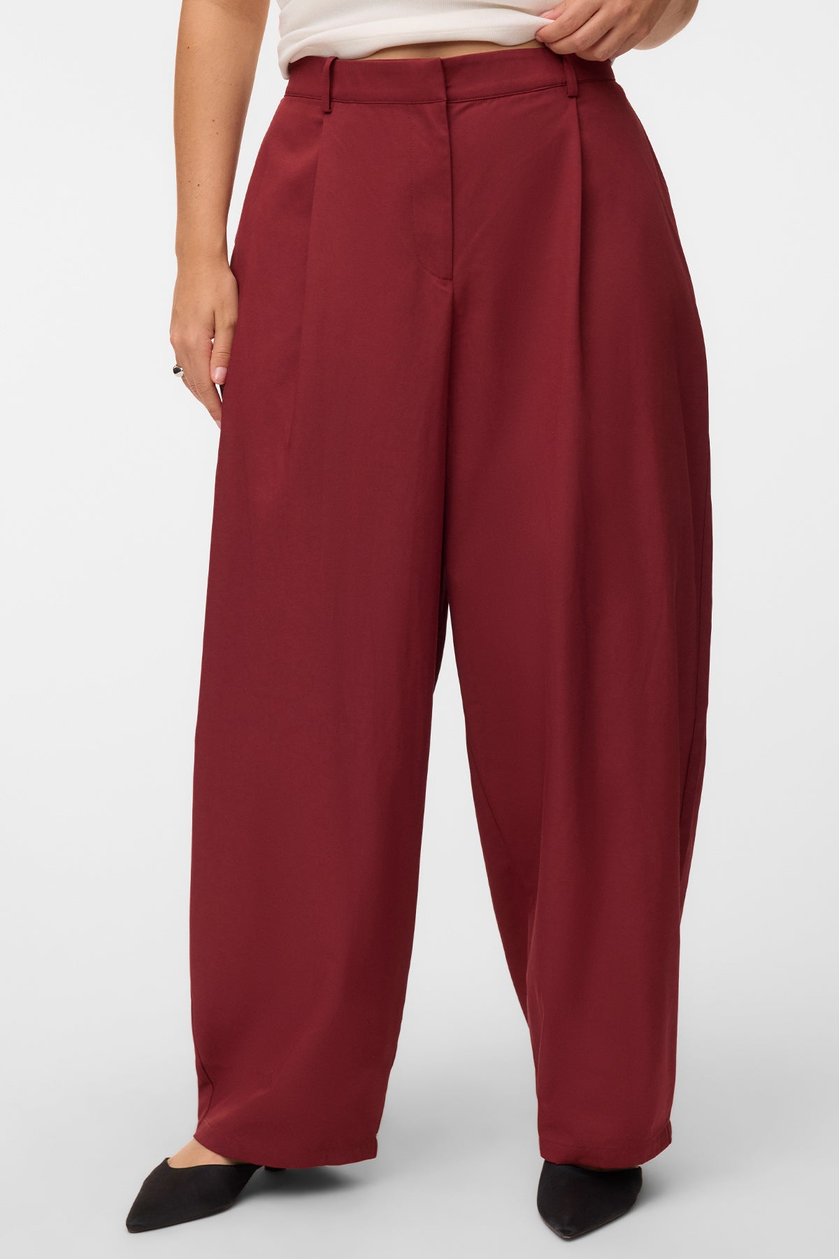 Παντελόνι σε στιλ barrel VERO MODA - Μπορντω