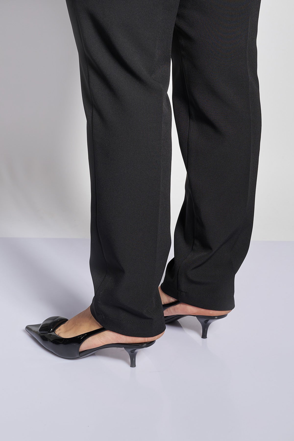 Παντελόνι tailored κρεπ slim - Μαύρο