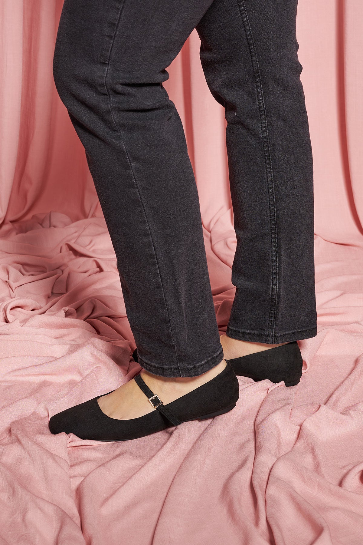 Slim fit denim black trousers - Black