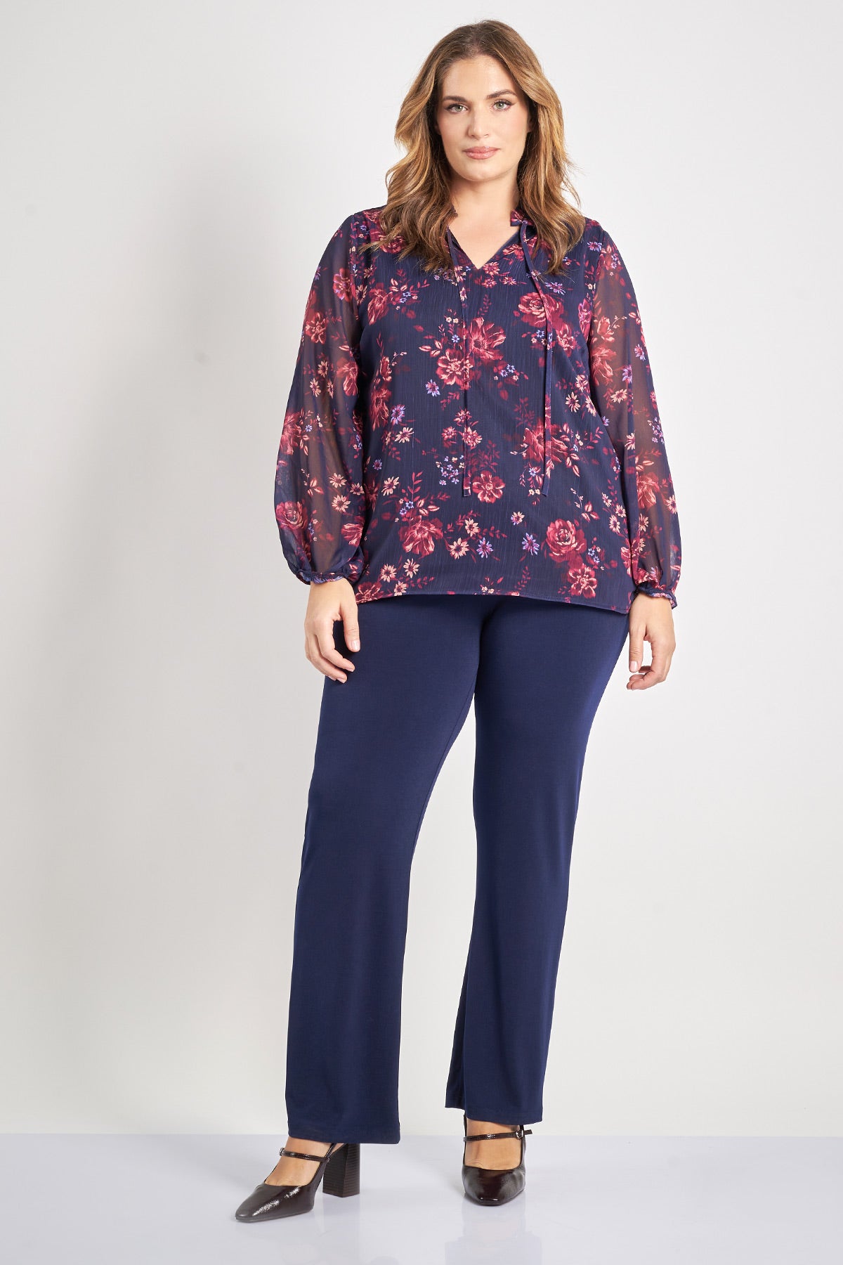 Jersey trousers with elastic waistband - Blue