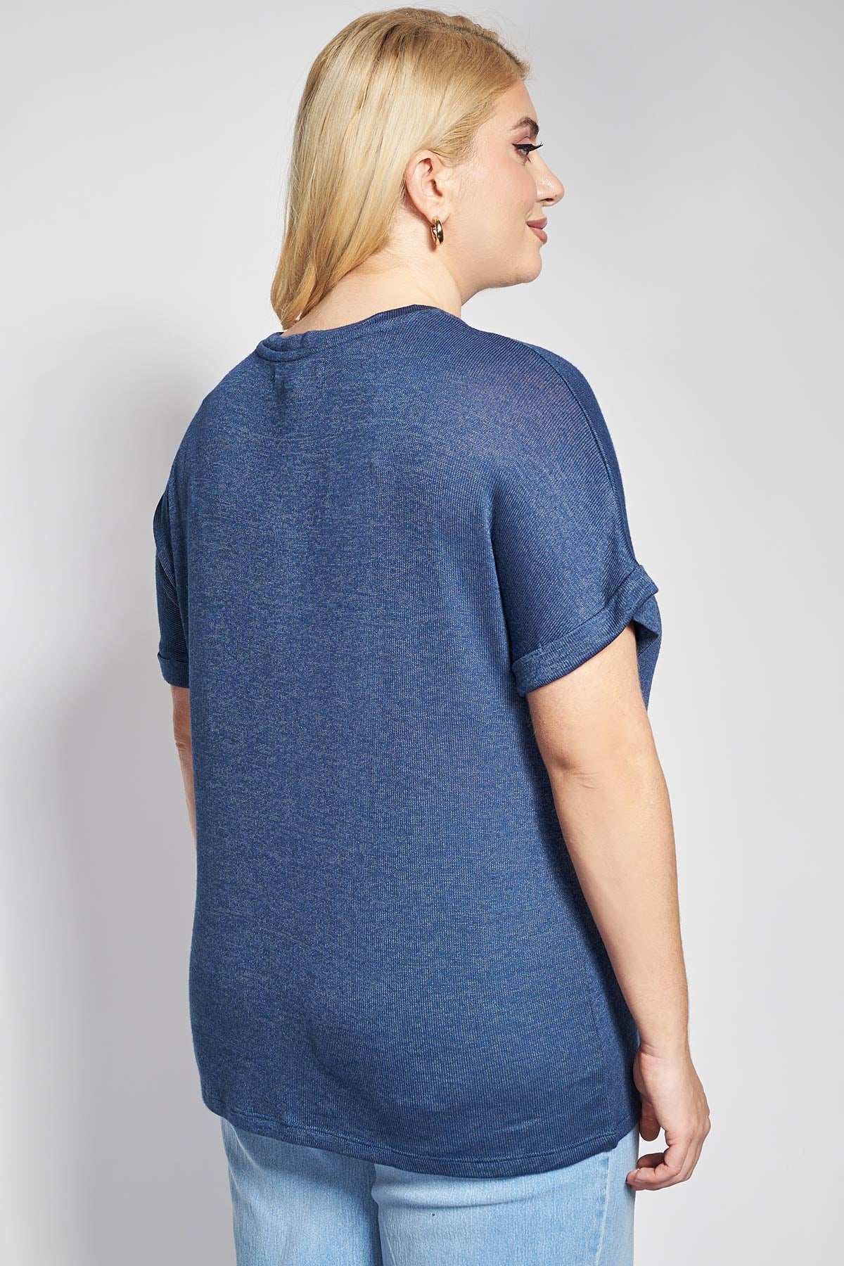 Πλεκτό T-Shirt κοντομάνικο VERO MODA - Μπλε