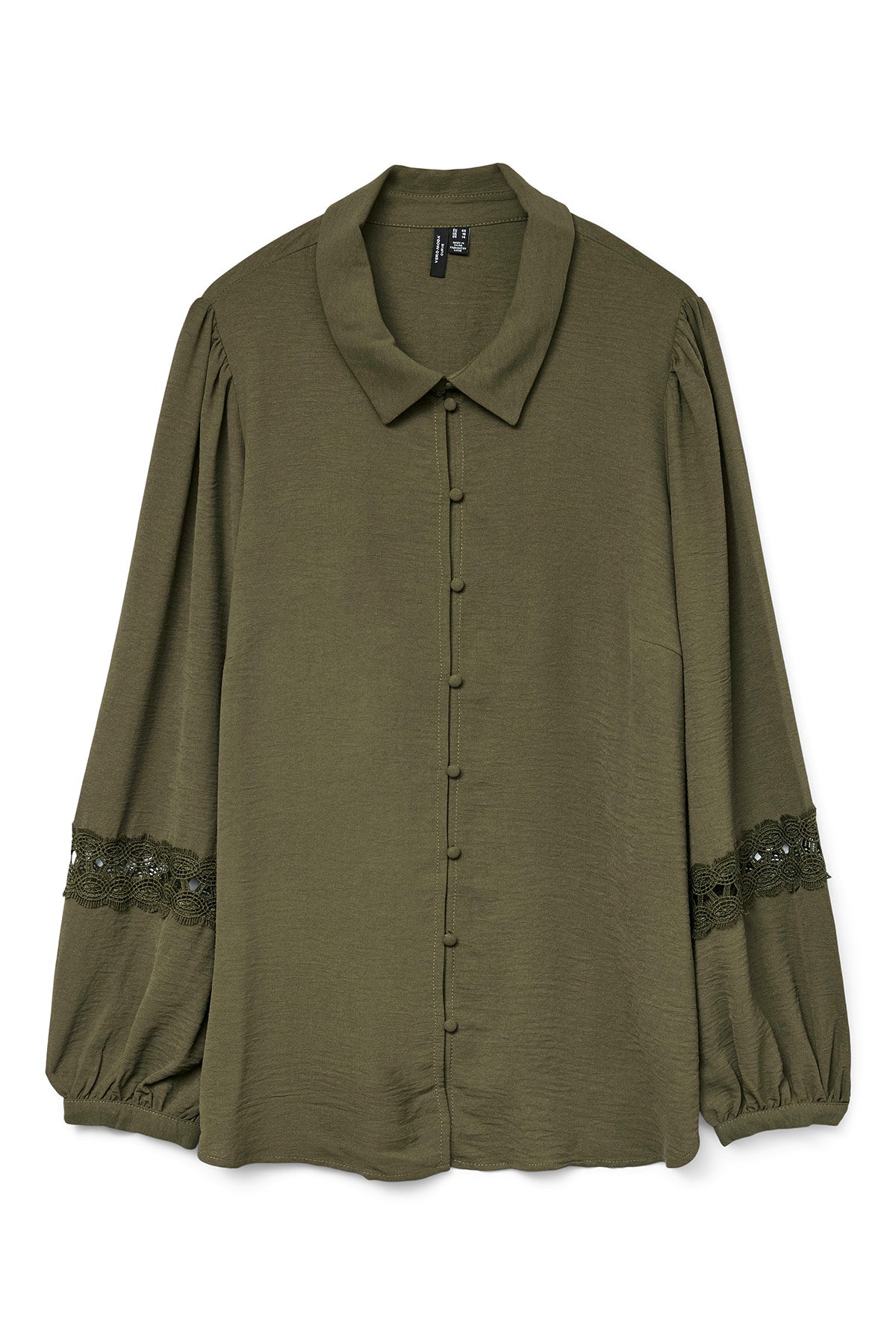 Shirt with lace decoration VERO MODA - Khaki