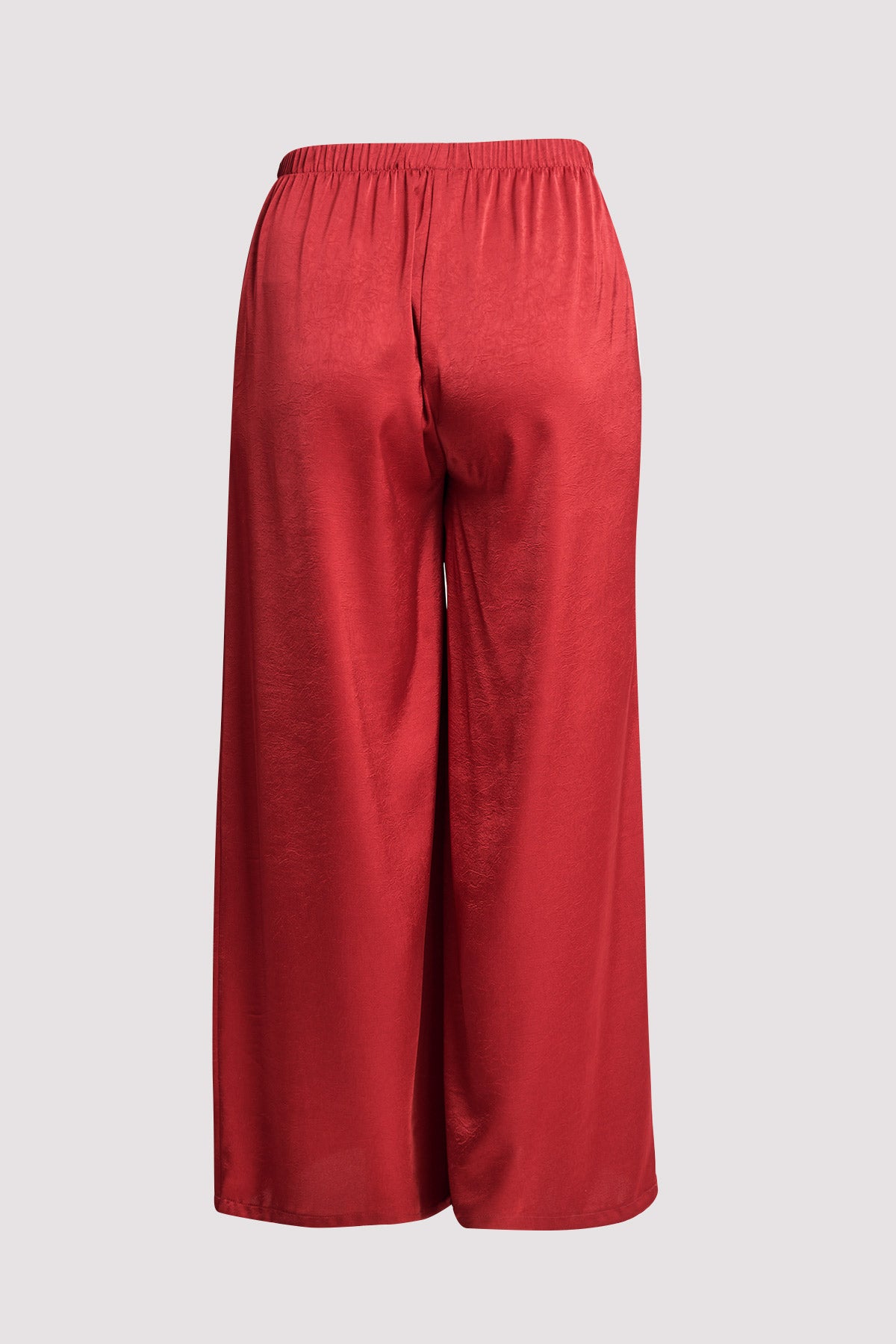 PRBT Wide leg satin trousers - Red