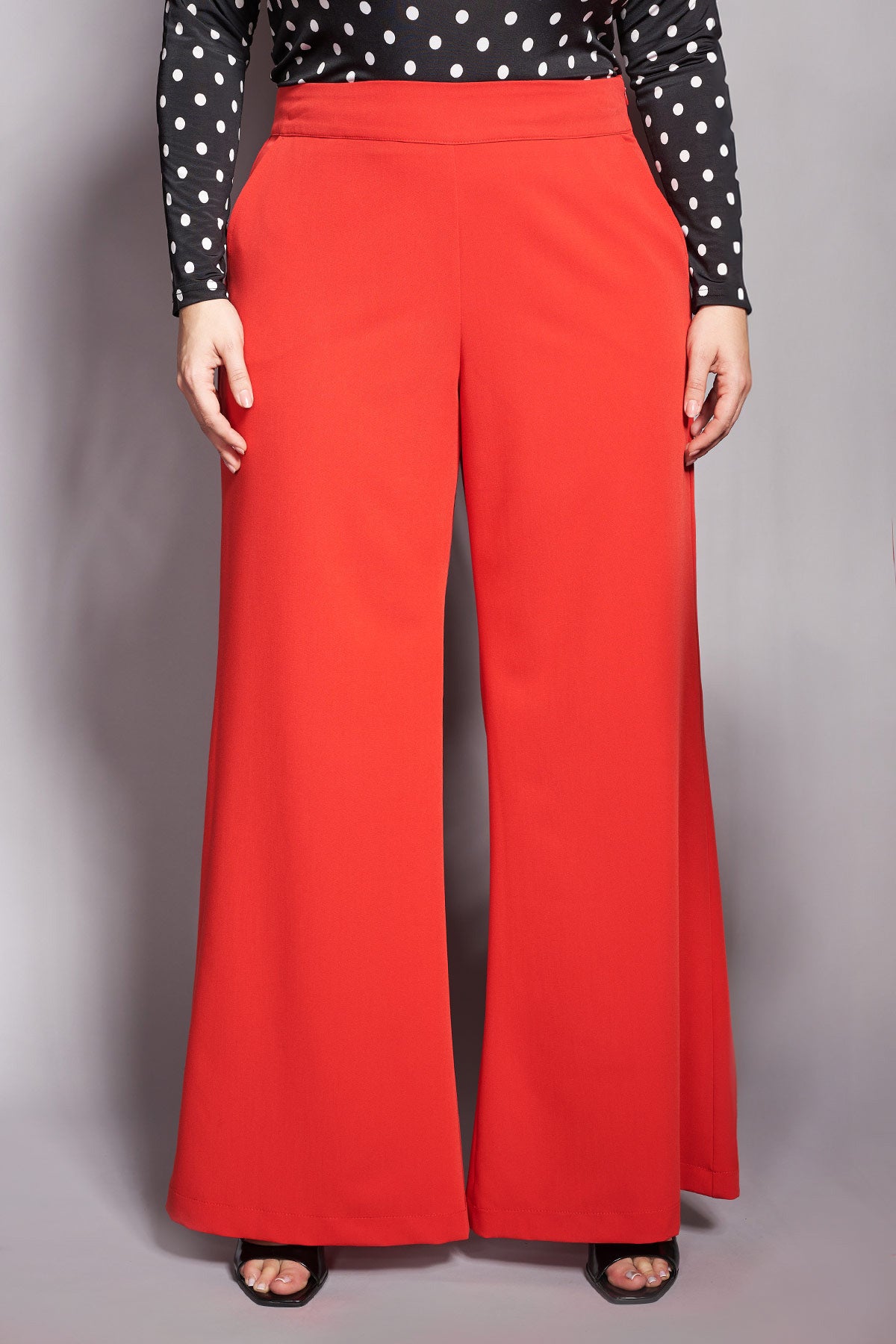 PRBT Tailored wide leg trousers - Red