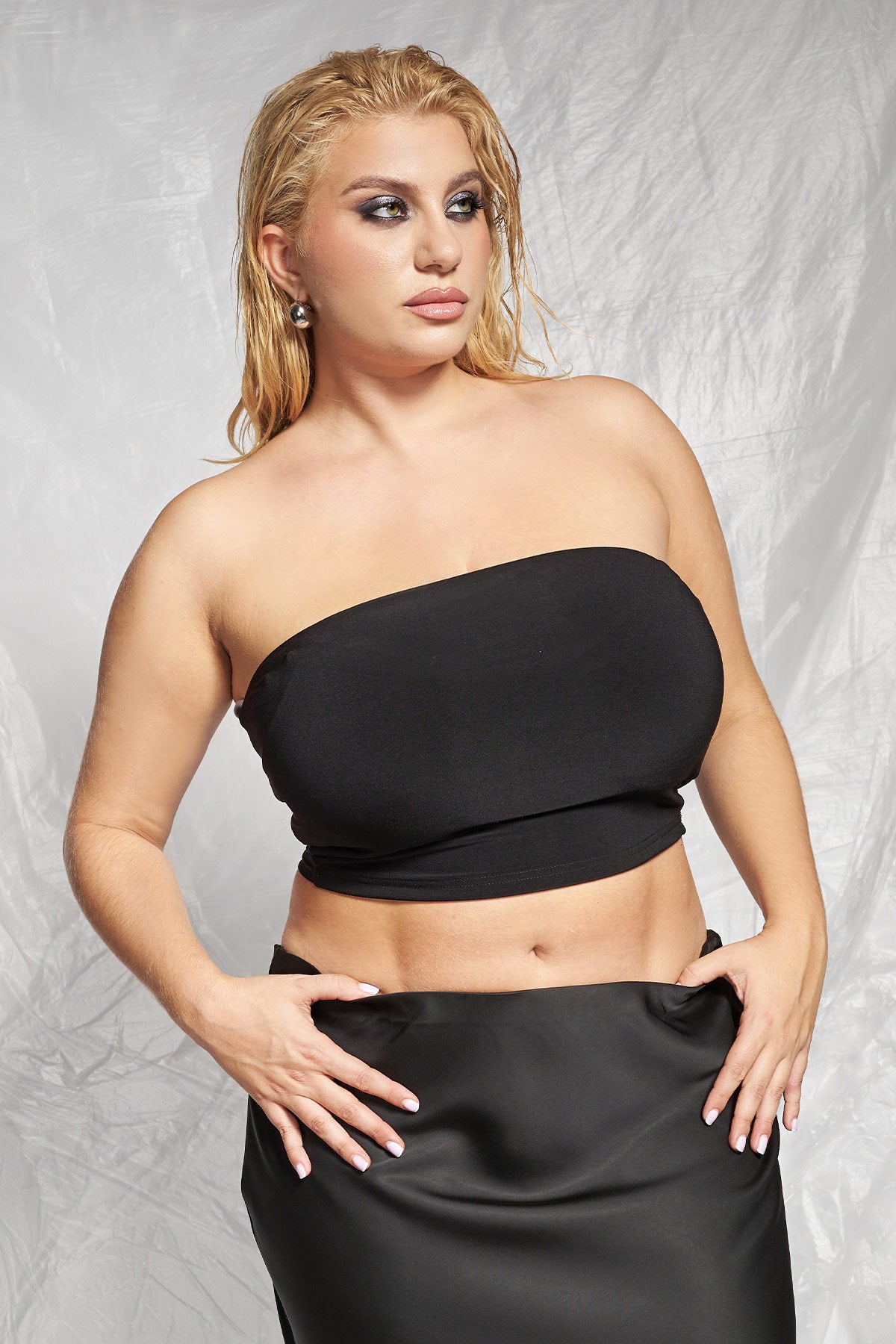 PRBT Strapless bandeau top - Black