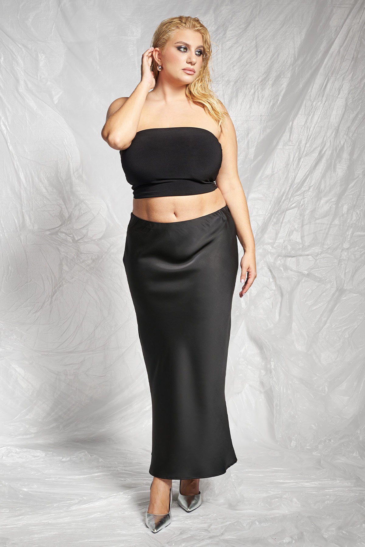 PRBT Strapless bandeau top - Black
