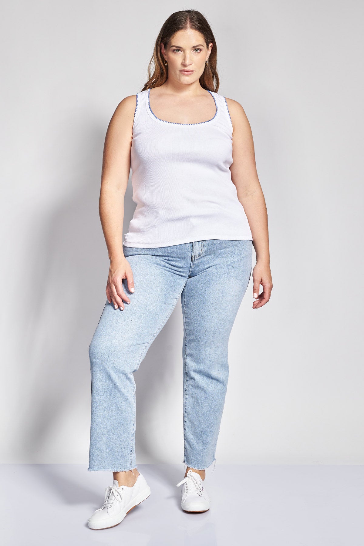 PRBT Τζιν Παντελόνι Straight Fit Ξεβαμμένο - Μπλε