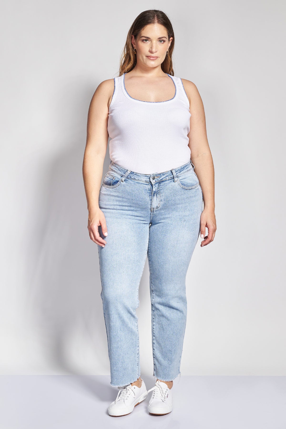PRBT Straight Fit Jeans rinse wash - Blue