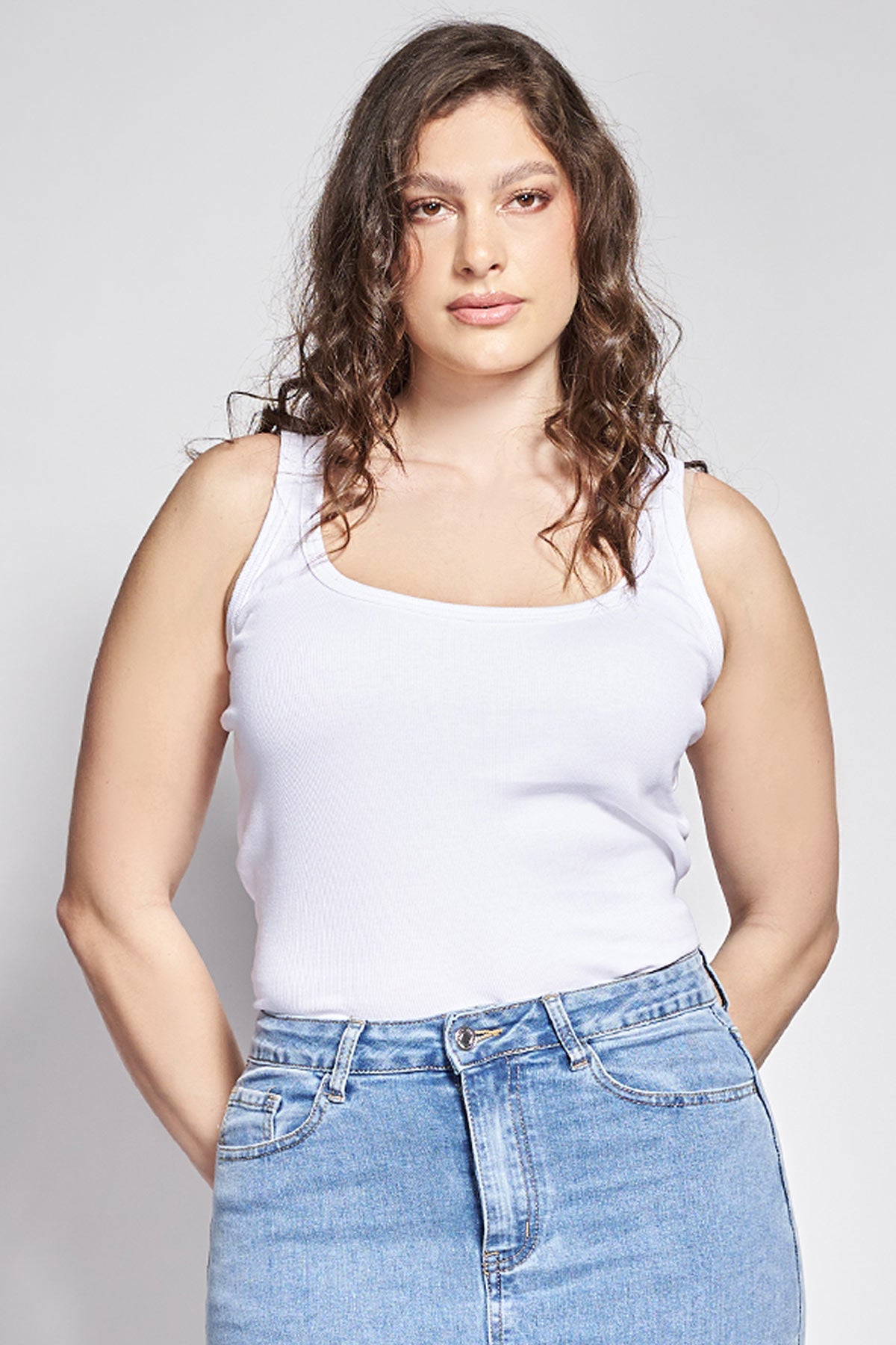 PRBT Rib Cotton tank top - White