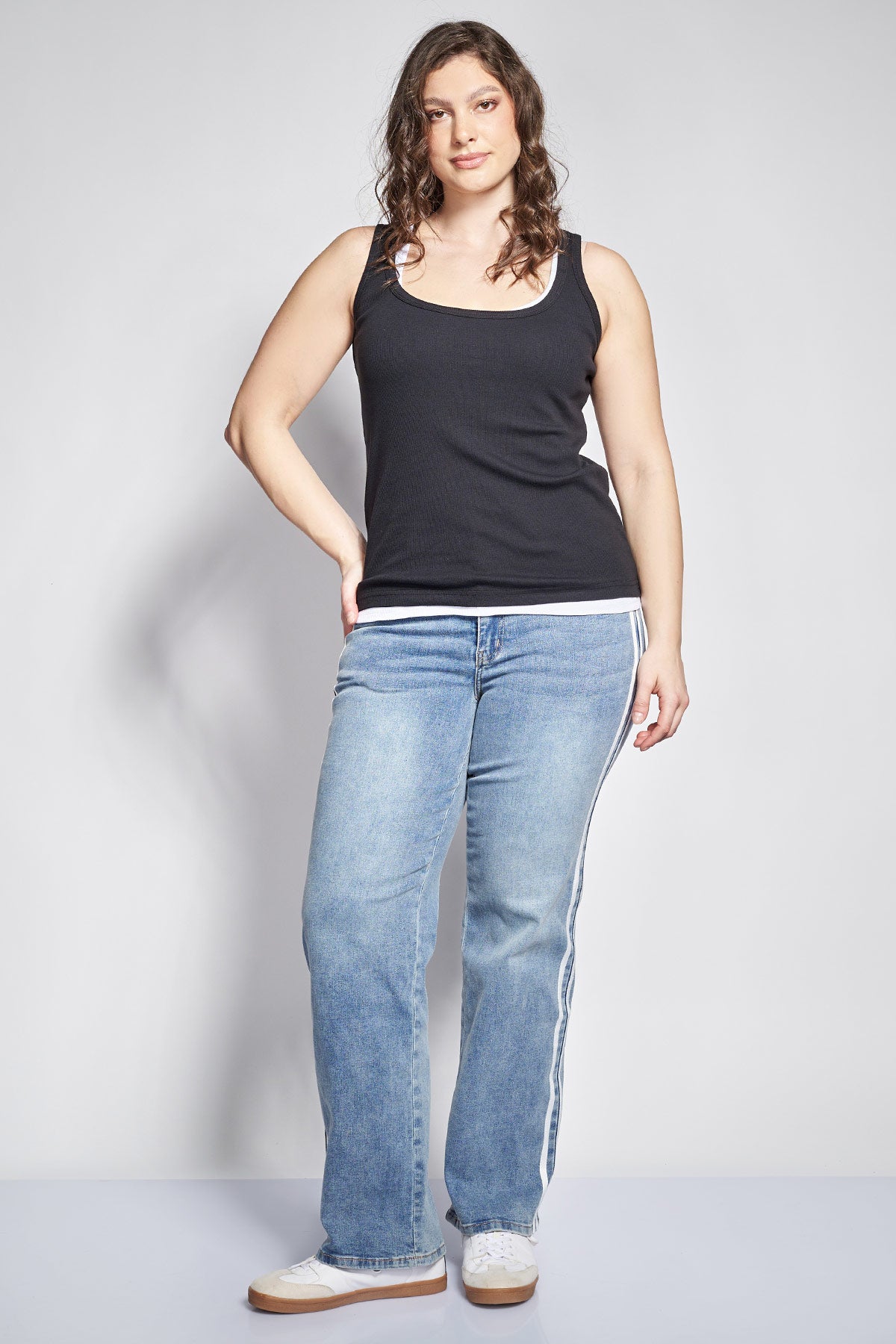 PRBT Rib Cotton tank top - Black