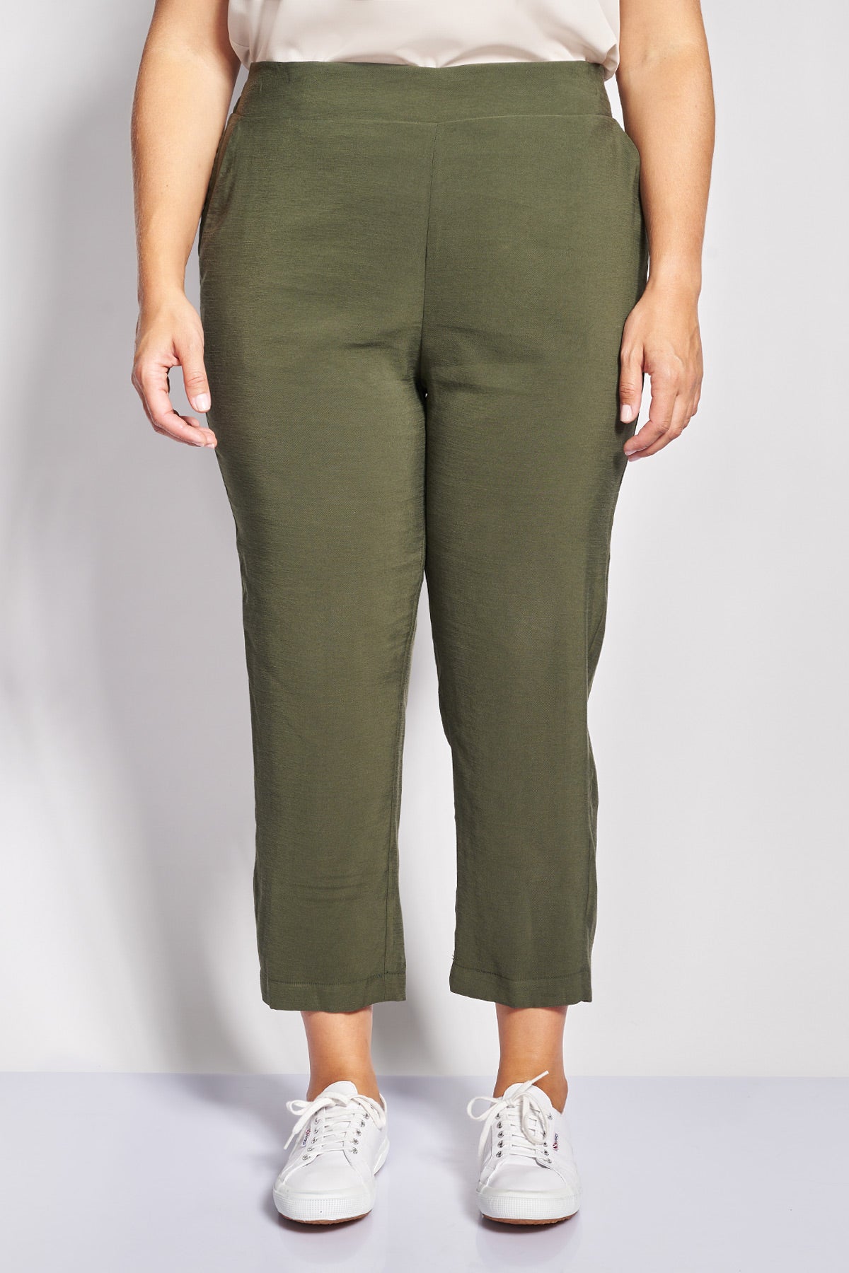 Ψηλόμεσο Παντελόνι twill - Χακί