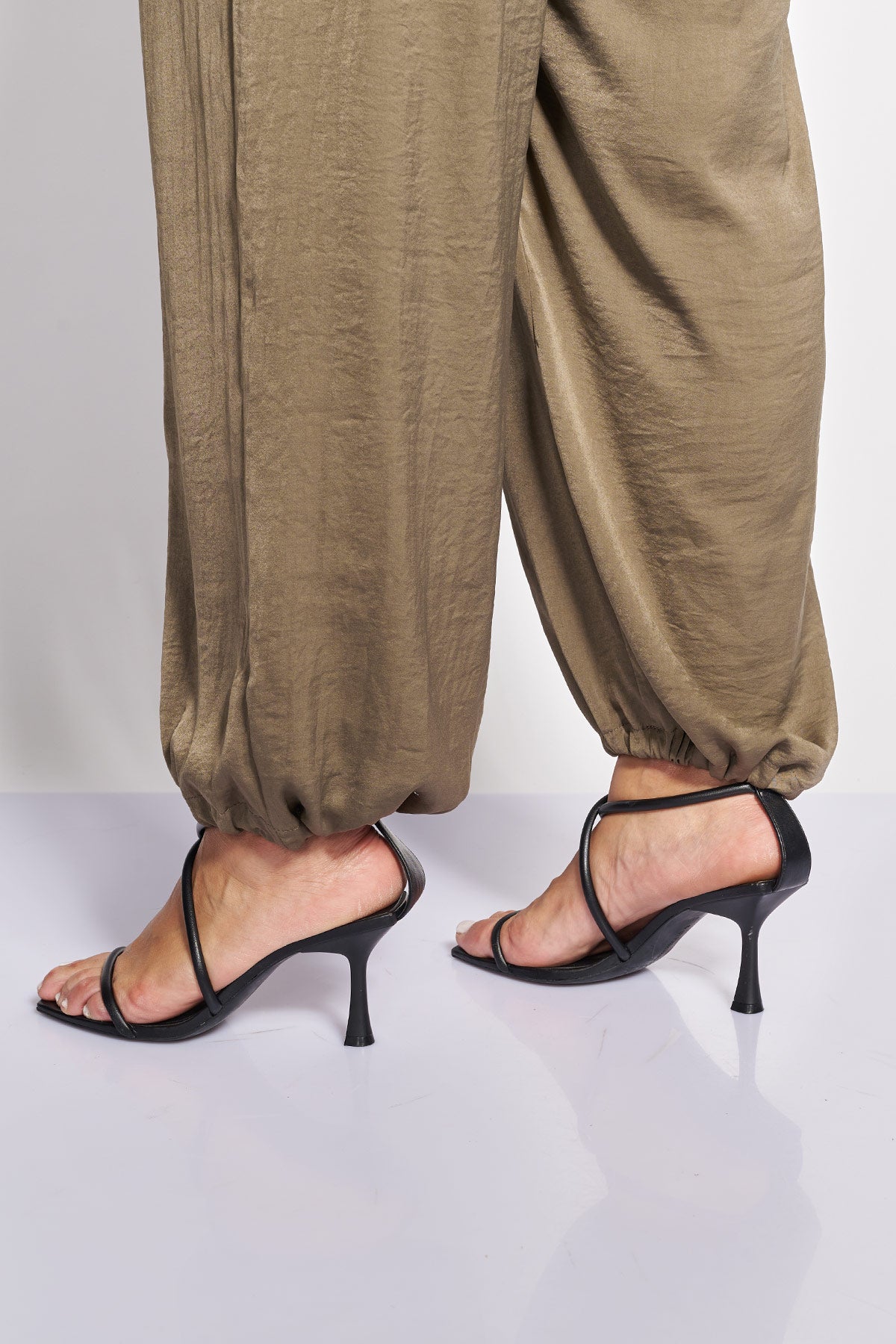 Σατινέ Παντελόνι Σαλβάρι με Ελαστική Μέση - Πούρο