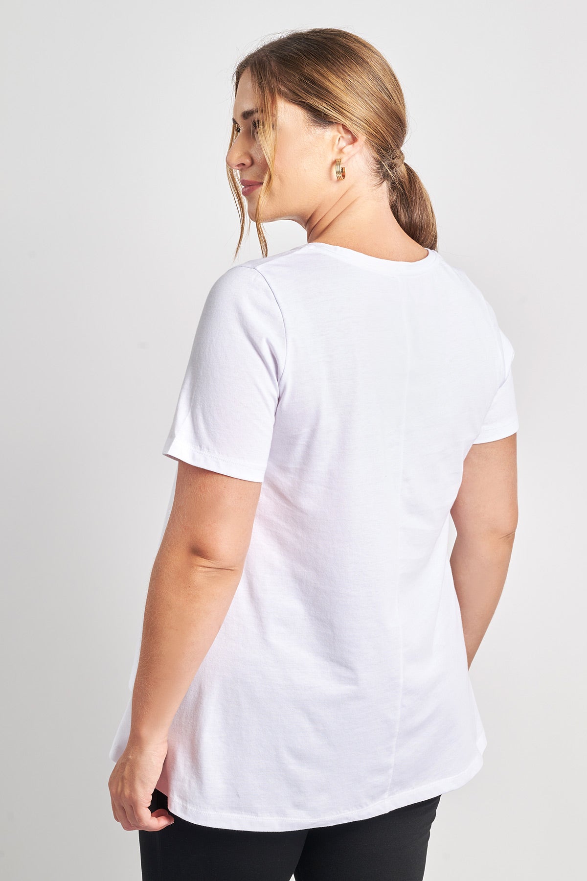 Cotton t-shirt with front print with leopard details - White